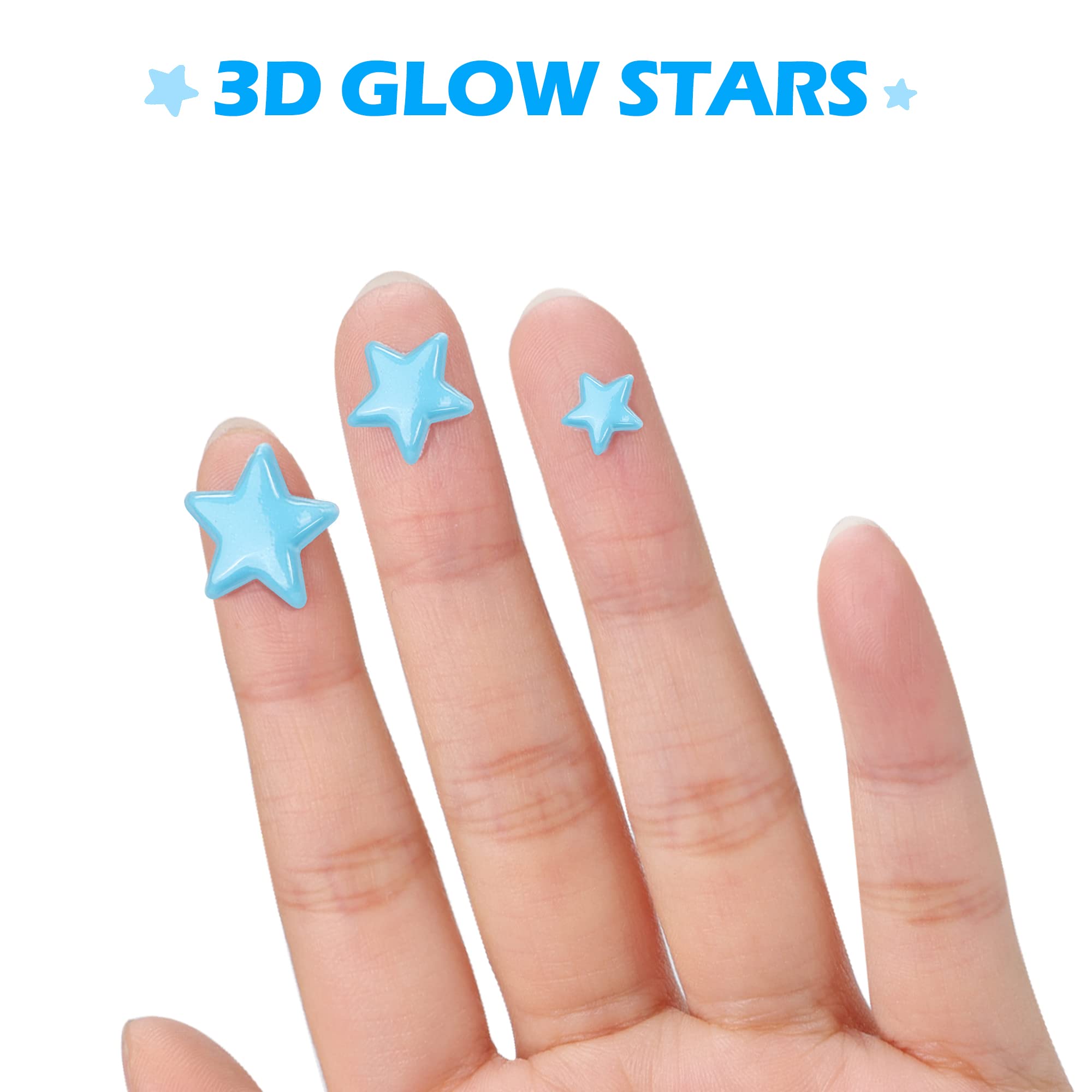 Glow In The Dark Stars Decals Decor For Ceiling 633 Pcs Realistic 3D Stickers Starry Sky Shining Decoration Perfect For Kids Bed