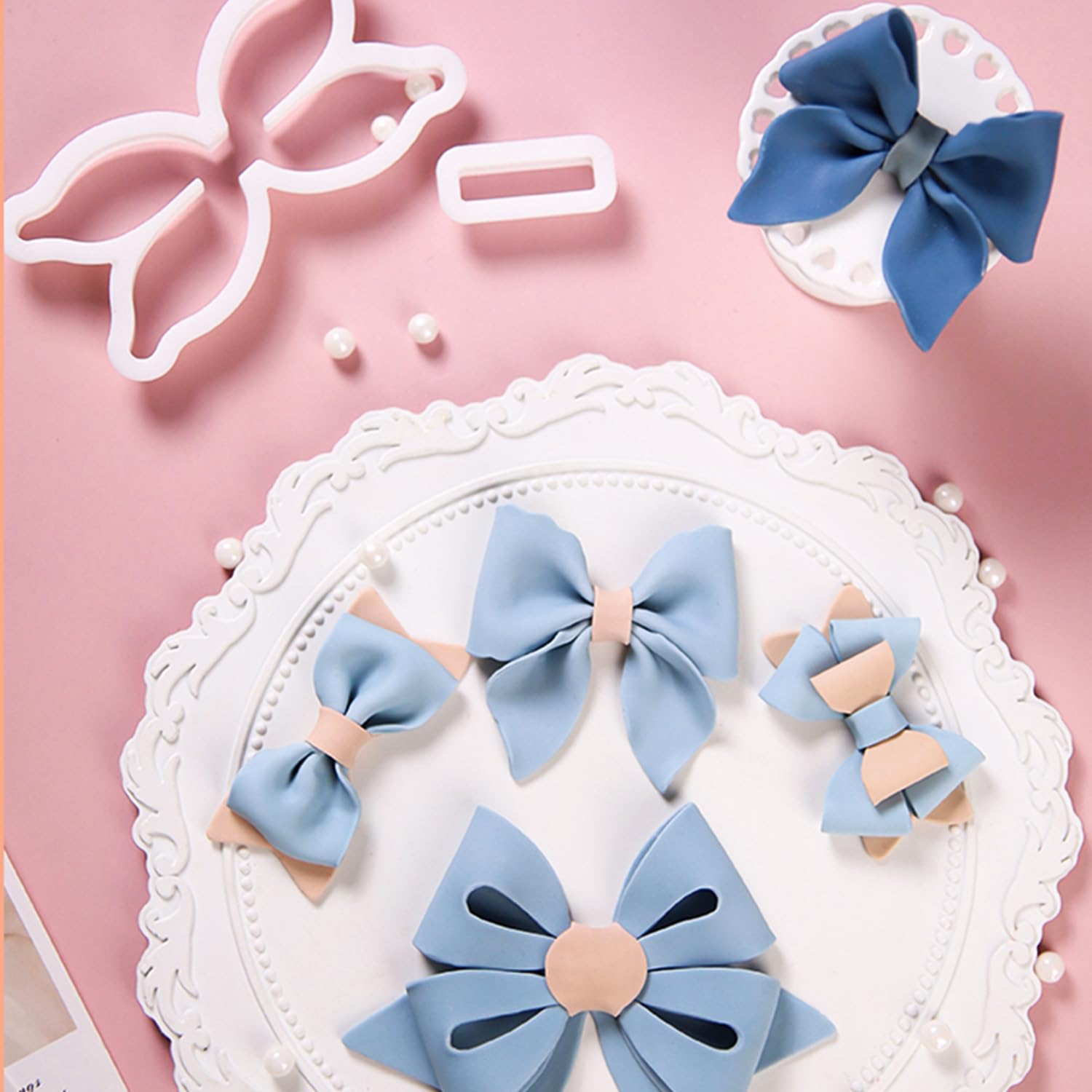 Bow Tie Cookie Cutter Bowtie Cookie,Ribbon Bowknot Fondant Sugar Paste Cutter -Set Of 4