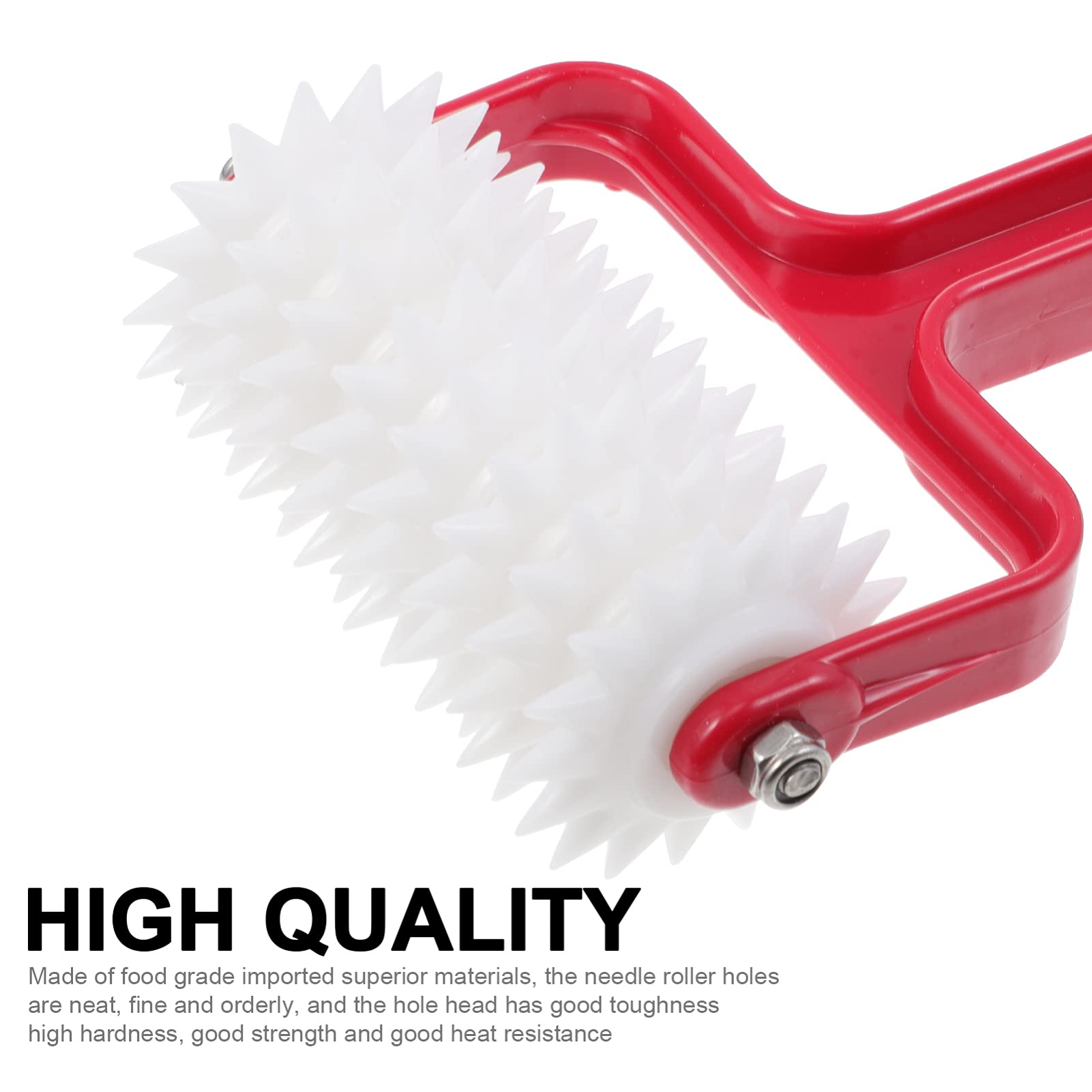 Hemoton Pizza Dough Roller Pizza Crust Roller Dough Docker Baking Tools Handle Roller Docker For Pizza Cookie Cake Pie Pastry Br