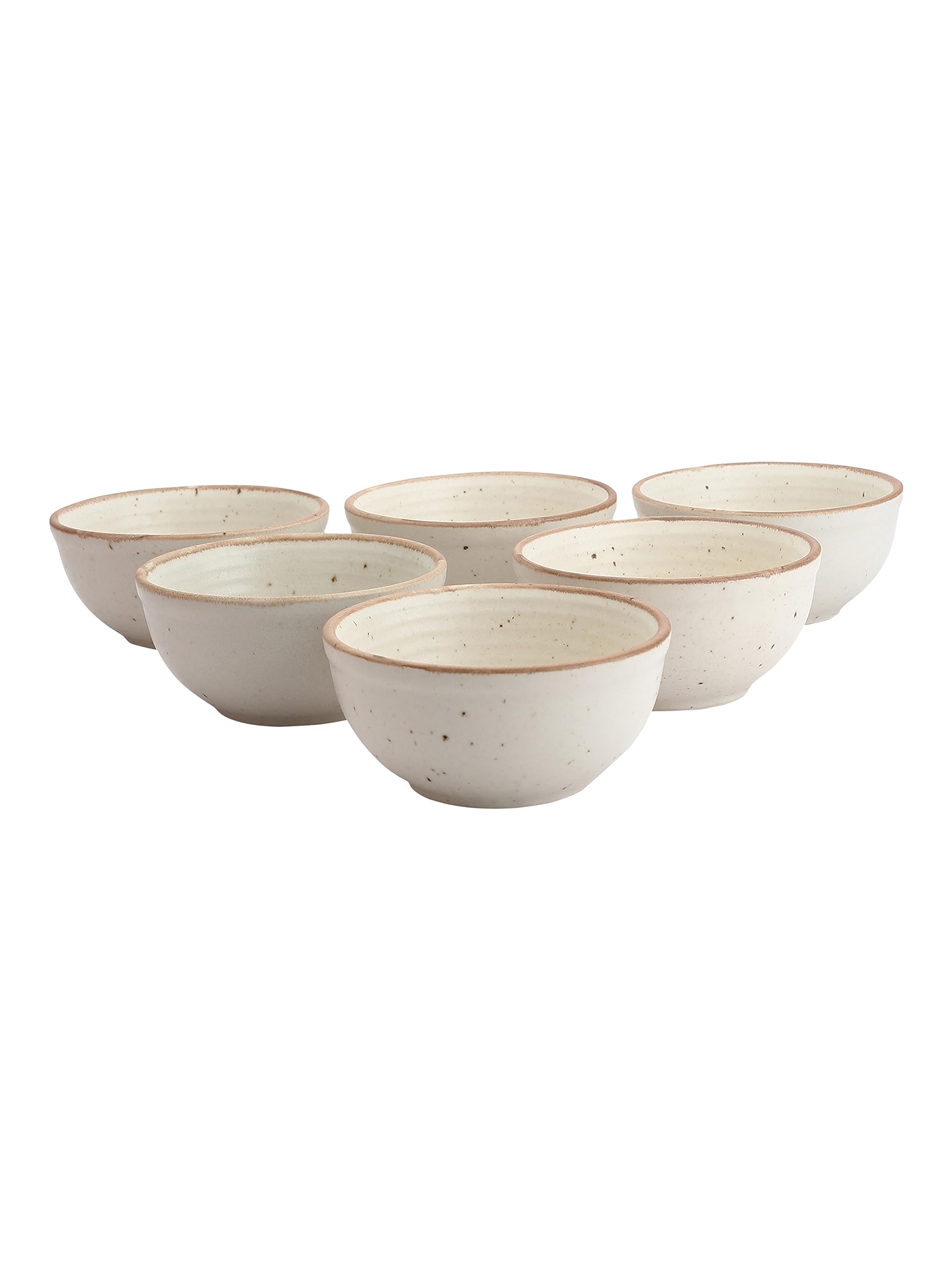 Miah Dcor Ceramic Bowls Set Of 6 Pcs Handcrafted Stoneware Matte Finish Dinner Bowl Katori Microwave Safe Freezer Safe Dishware