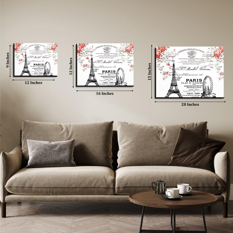 Chalk My Theme Paris Theme Wood Print Wooden Wall Dcor Art Home Decor, Living Room, Bedroom, Cafe, Room Painting For Wall Decora