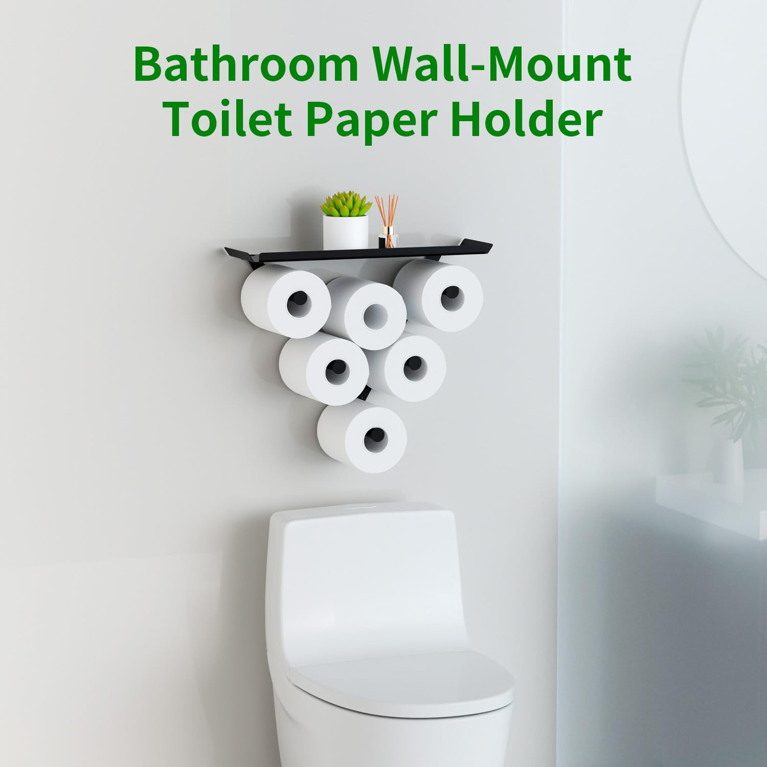 Toilet Paper Holder Rack, Funny Wall Mount Toilet Paper Storage For Extra 12 Rolls, Metal Wall Art Sculpture Bathroom Decor Tiss