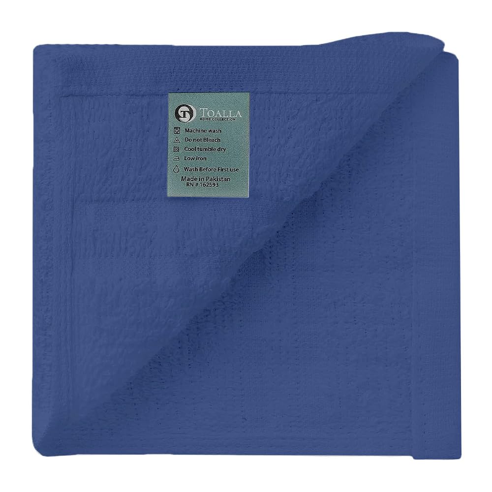 TOALLA 100% Cotton Washcloth 60 Pack700 GSMSoft Washcloth for FaceWashcloth Bulk PackWashcloth for Body and FaceHighly AbsorbentFingertip TowelWashcloth for Bathroom12 x 12 IncheRoyalBlue