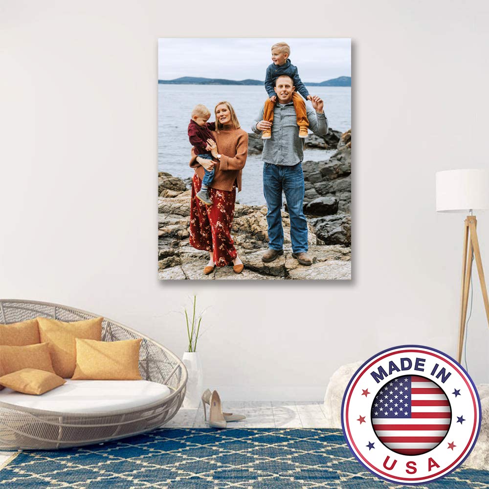 H5Print Custom Canvas Prints Personalized Wall Art With Your Family Photos/Pictures Digitally Printed - 20X16Inches