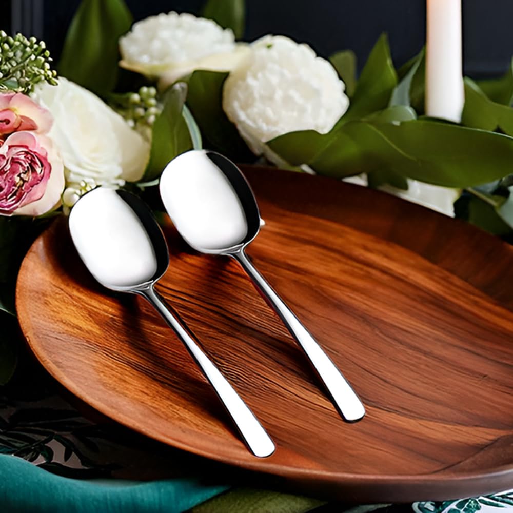 Siaiqiang X-Large Serving Spoons Set,Foodgrade 18/8 Stainless Steel Serving Spoons,11.4 Inch Large Serving Utensils Of Spoons Se