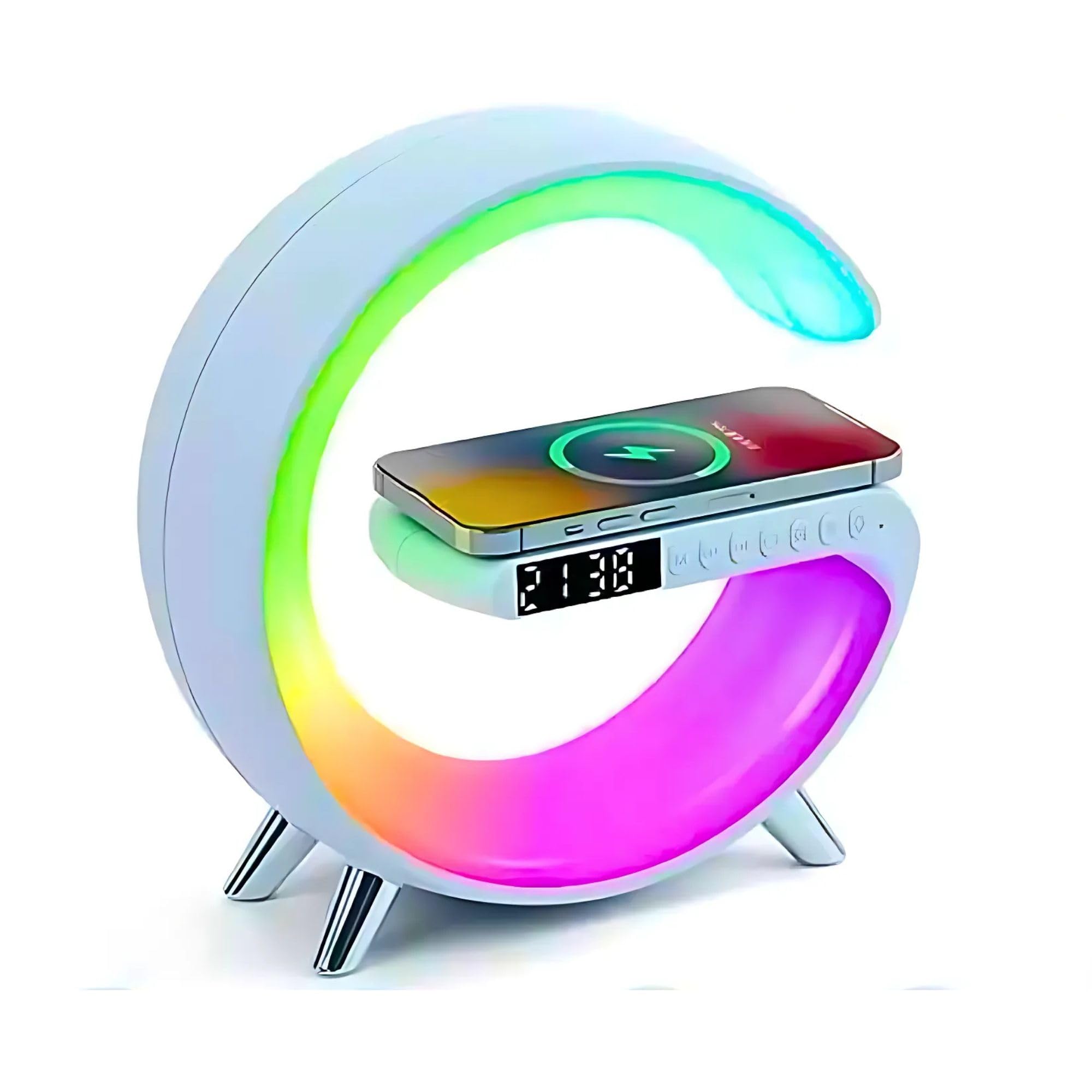 Drumstone Plastic ???? ?????????? ???????????????? Mini Wireless Charger Lamp -Led Atmosphere Light,Bluetooth Speaker,Dimmable N