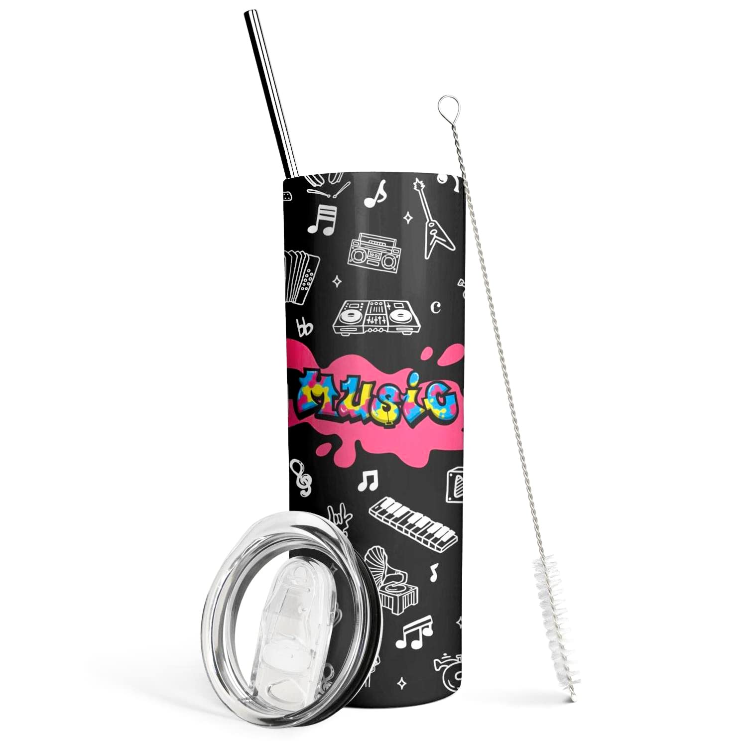 Music Note Tumbler-Music Gifts For Women-Music Themed Gifts For Musicians,Music Gifts For Music Lovers,Music Teacher Gifts Women