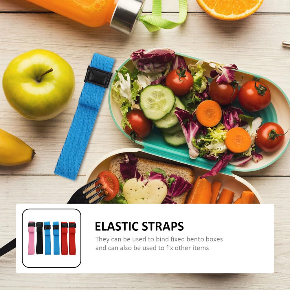 Osaladi 10Pcs Lunch Box Elastic Band Outdoor Bento Lunchbox Strap Stretchable Lunch Container Fixing Loop Belt For 35- 43Cm Home