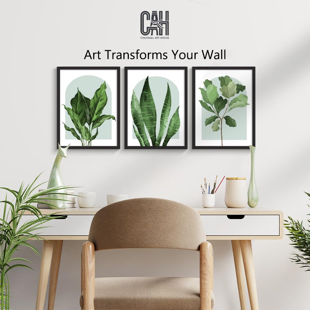 COLOSSAL ART HOUSE Set of 3 Tropicals Wall Paintings for Living Room Wall Decoration (10x13 Inch Wall Frame)