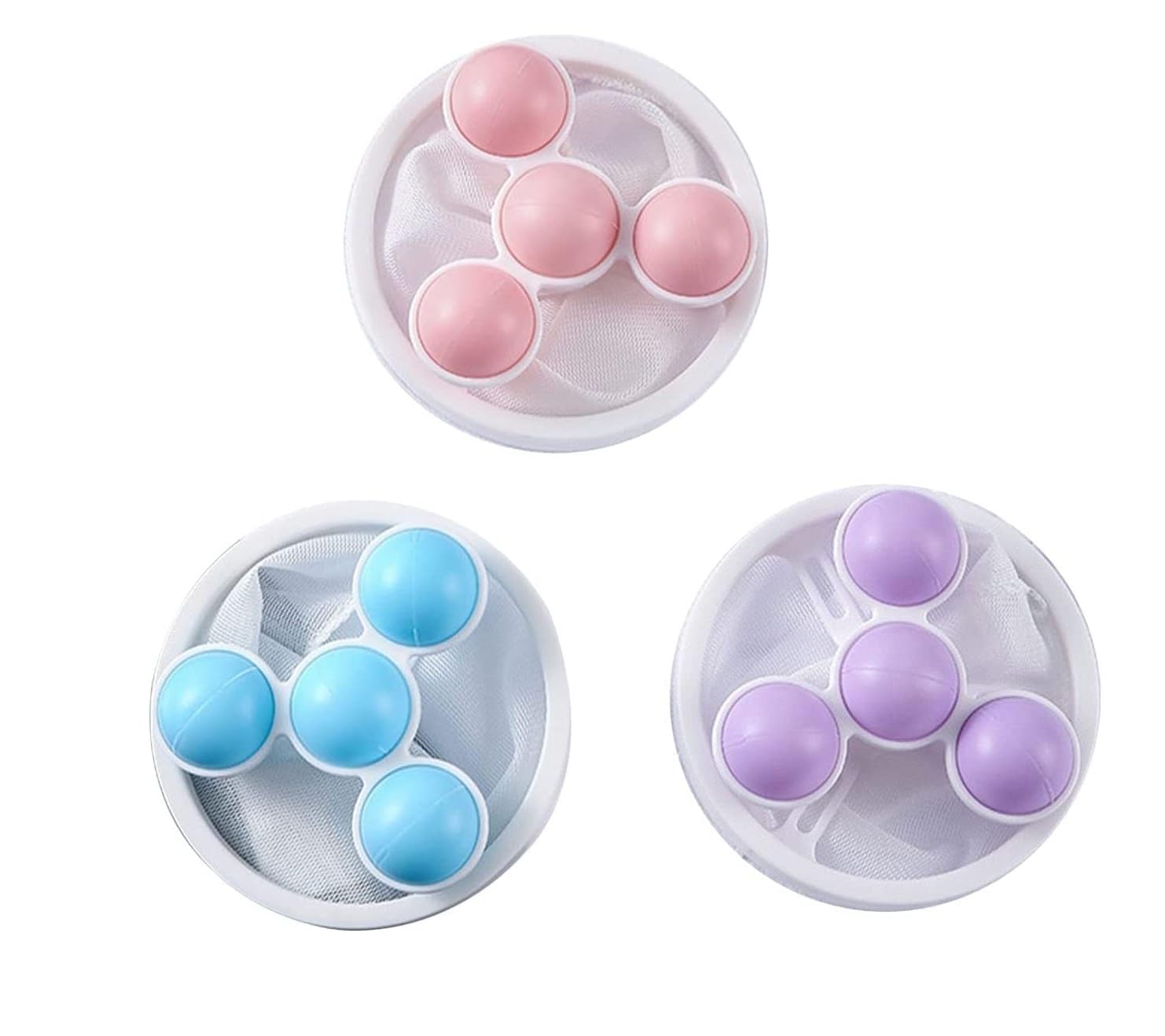 Nishiv Laundry Ball Floating Pet Fur Lint Hair Catcher Household Reusable Washing Machine Floating Lint Mesh Bag Hair Filter 3 