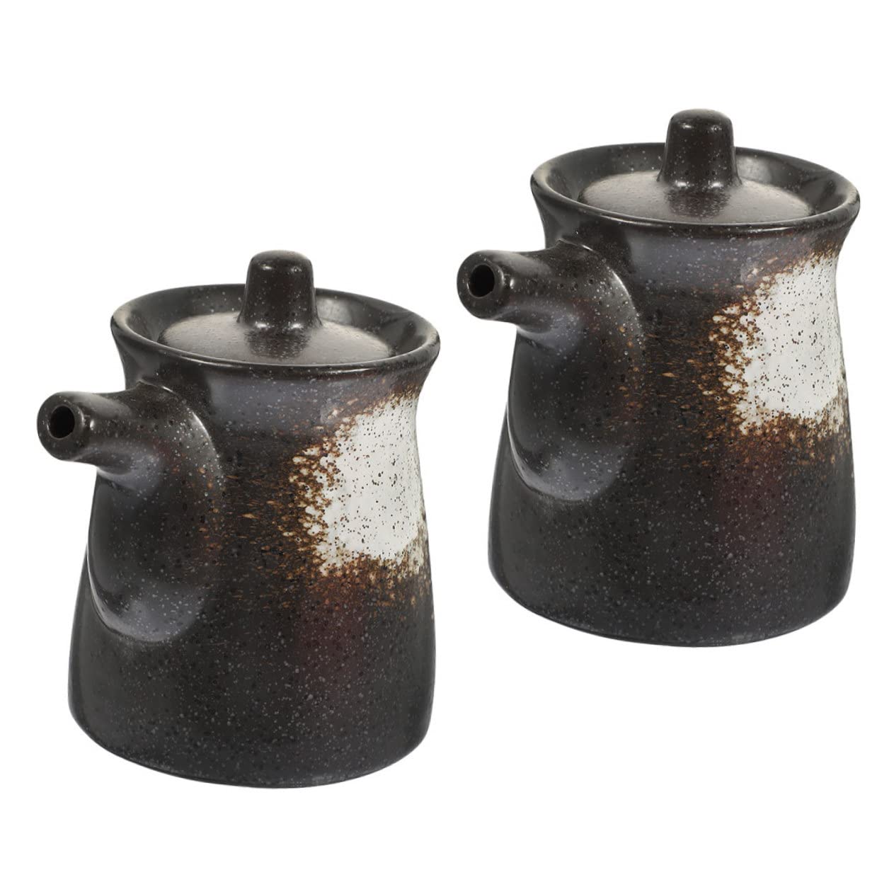 Garneck Soy Sauce Dispenser Ceramic Vinegar Bottle Set: Japanese Style Sauce Container for Oil Dressing Chili Vinegar Tabletop K