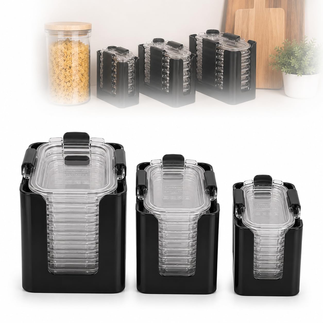 3 Pack Lid Organizer for Rubbermaid Brilliance Lids Organizer
