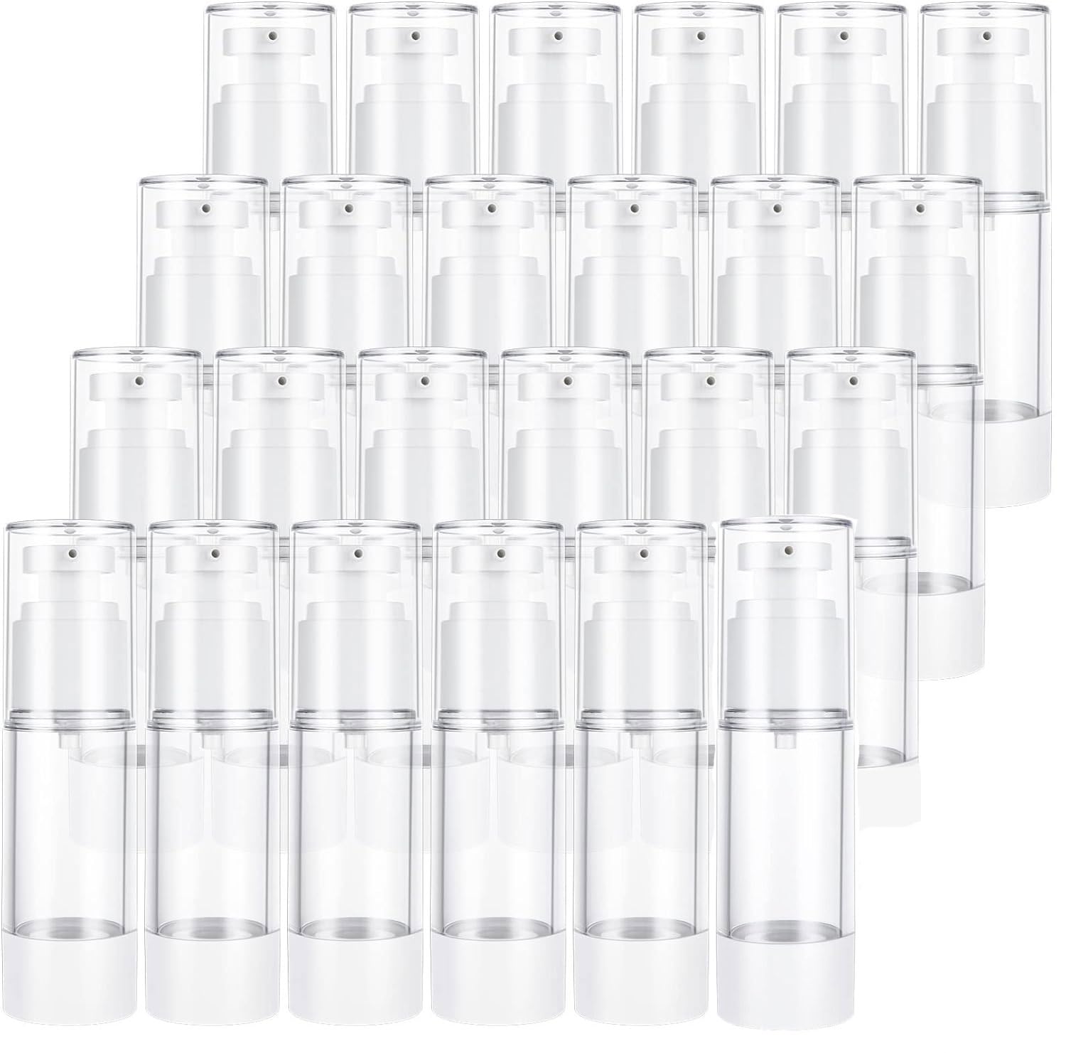 SENENQU 24 PCS 1 Oz 30ml Airless Pump Bottles Travel Size Empty Pump Bottle Lotion Container Refillable Cosmetic Pump Dispensers