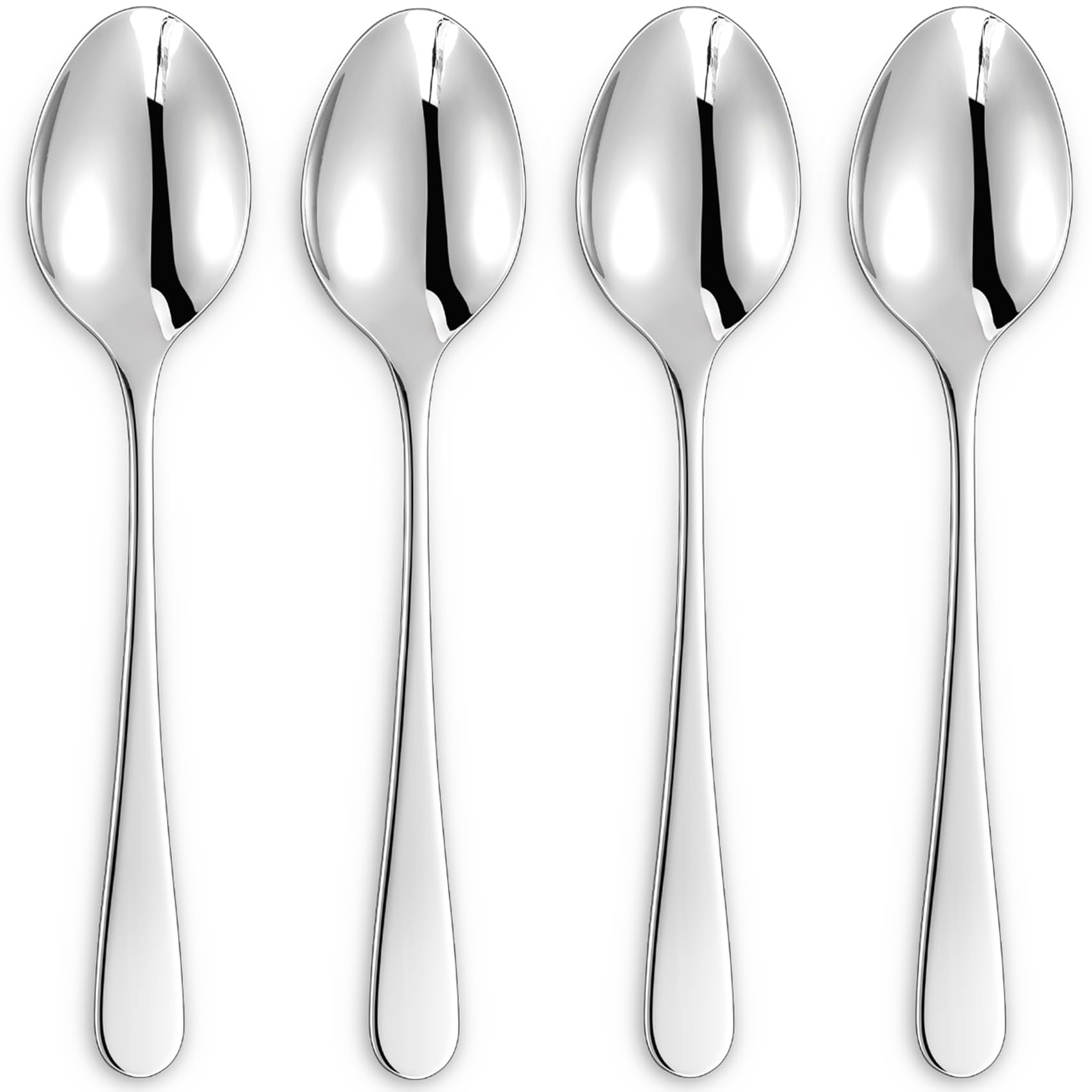 Keawell Premium Louise Spoons Set, Set Of 4, 18/10 Stainless Steel, Exceptional Mirror Finish, Dishwasher Safe (9 Serving Spoon)