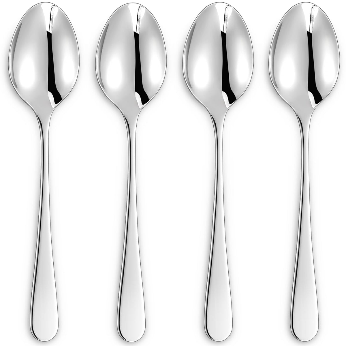Keawell Premium Louise Spoons Set, Set Of 4, 18/10 Stainless Steel, Exceptional Mirror Finish, Dishwasher Safe (9 Serving Spoon)