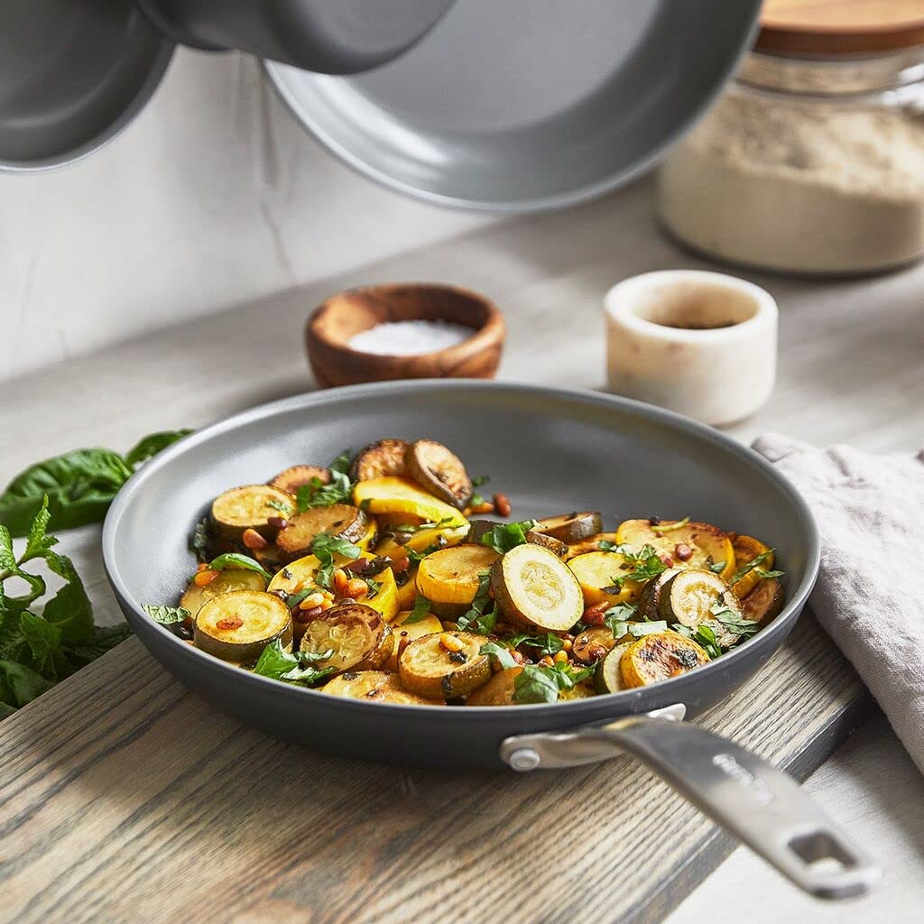 Greenpan Chatham Hard Anodized Healthy Ceramic Nonstick, 10 Frying Pan Skillet, Pfas-Free, Dishwasher Safe, Oven Safe, Gray