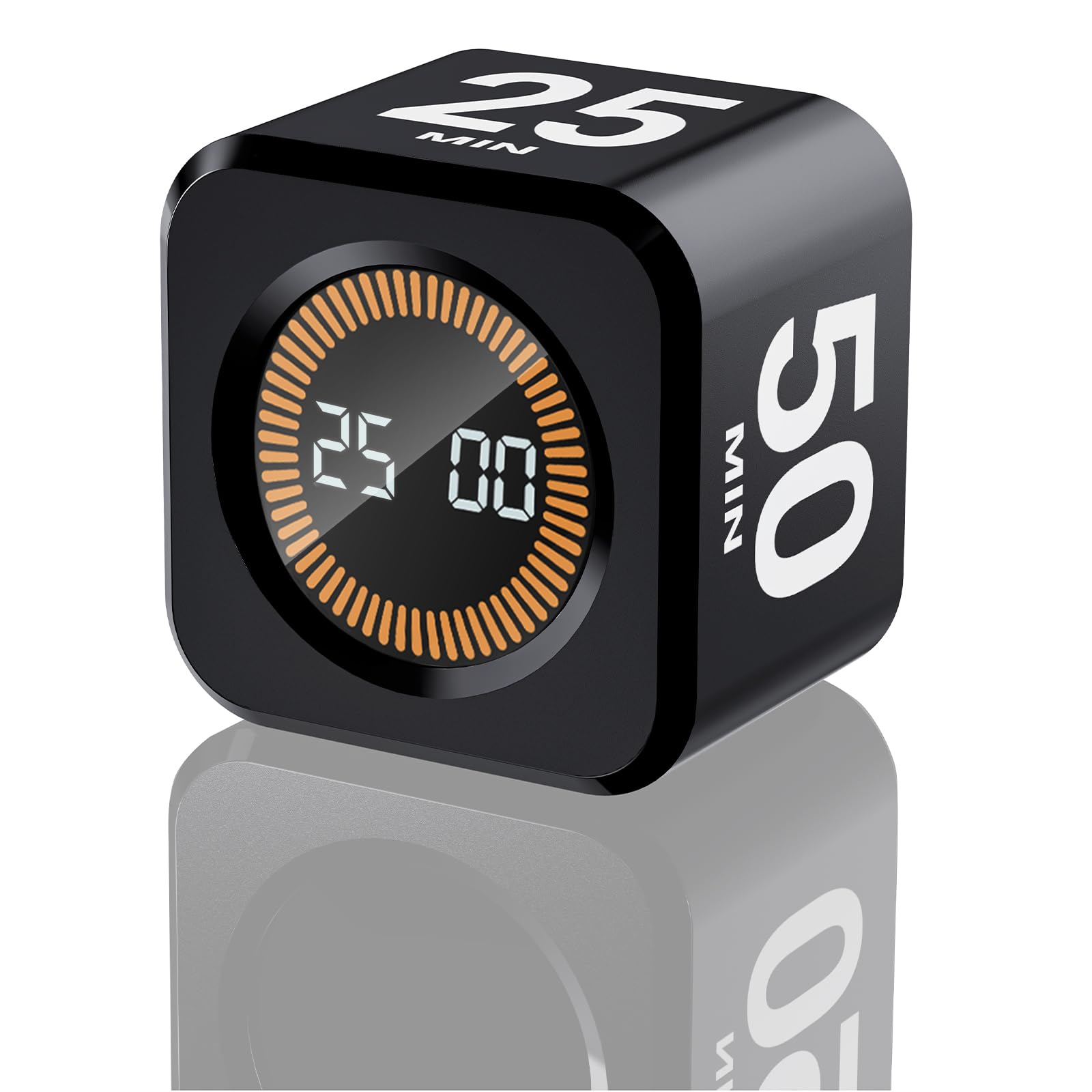 EooCoo Rotating Productivity Timer 5/25/10/50, Desk Flip Timer, ADHD Tools