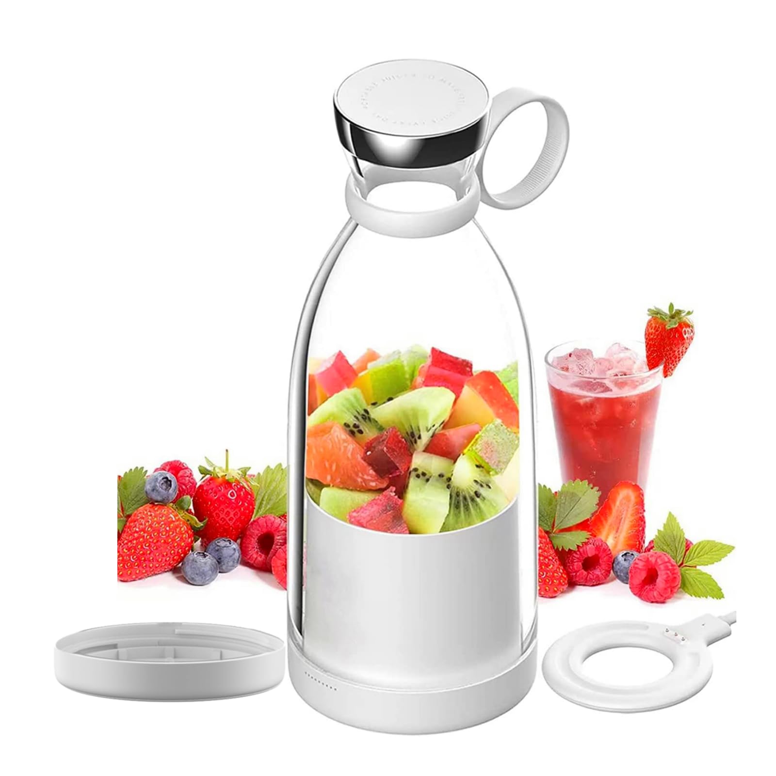 Otpeir Portable Blender For Shakes And Smoothies With 11.83 Oz Travel Cup And Lid,Durable Stainless Steel Blades For Juice Blend