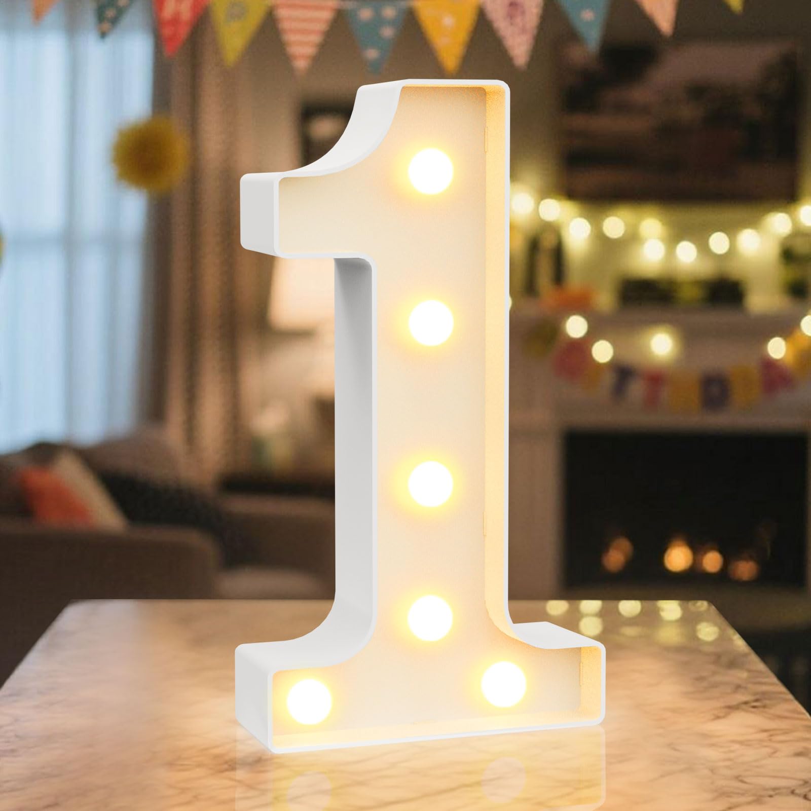 NANXU LED Marquee Light Up Numbers Sign - Lighted Birthday Numbers Sign for Birthday Party Decoration, Bar Wall, Home, Table Roo