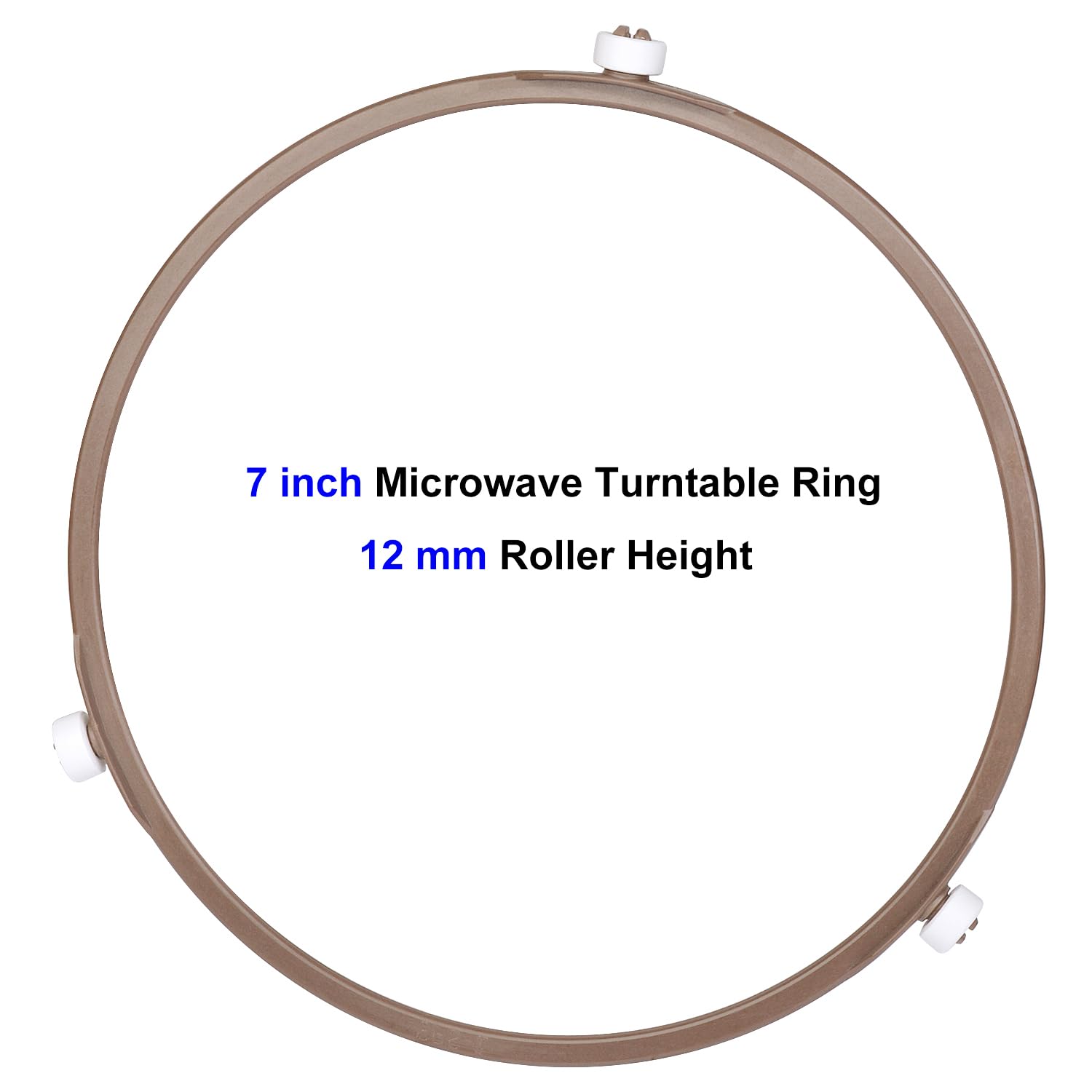 Jolaxy 7'' Microwave Turntable Ring with 12 mm Rollers  Microwave Oven Tray Support  Glass Plate Rotating Roller Ring  Ring Outer Diameter 7 inches (17.8 cm)  Roller Height 12 mm