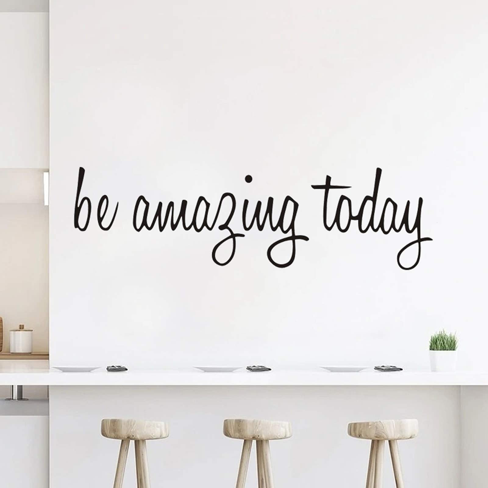 Wall Decals Stickers Inspirational Be Amazing Today Vinyl Positive Wall Saying Peel and Stick Motivational Quotes Decal for Home