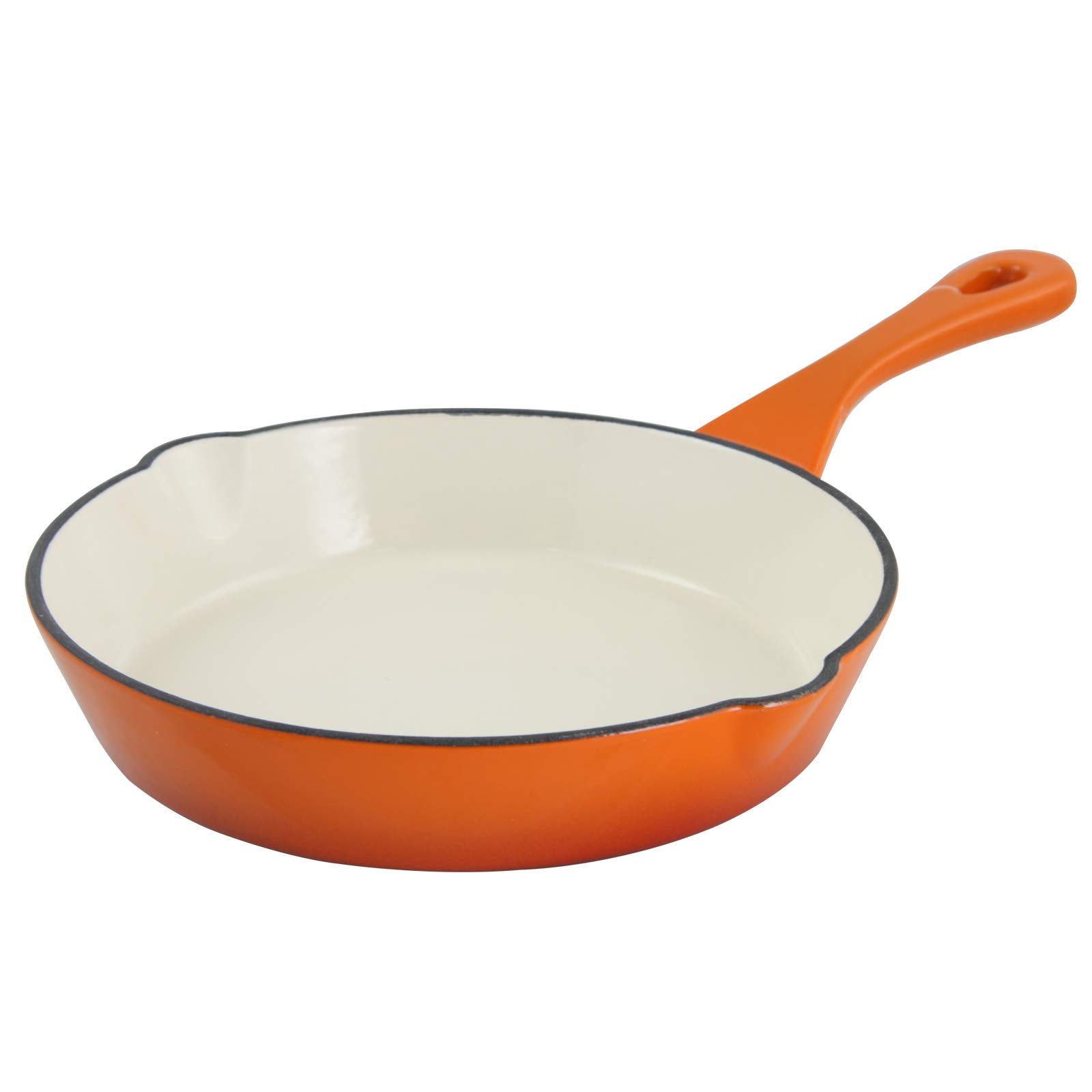 Crock Pot Artisan Enameled Cast Iron 12-Inch Round Skillet, Sunset Orange