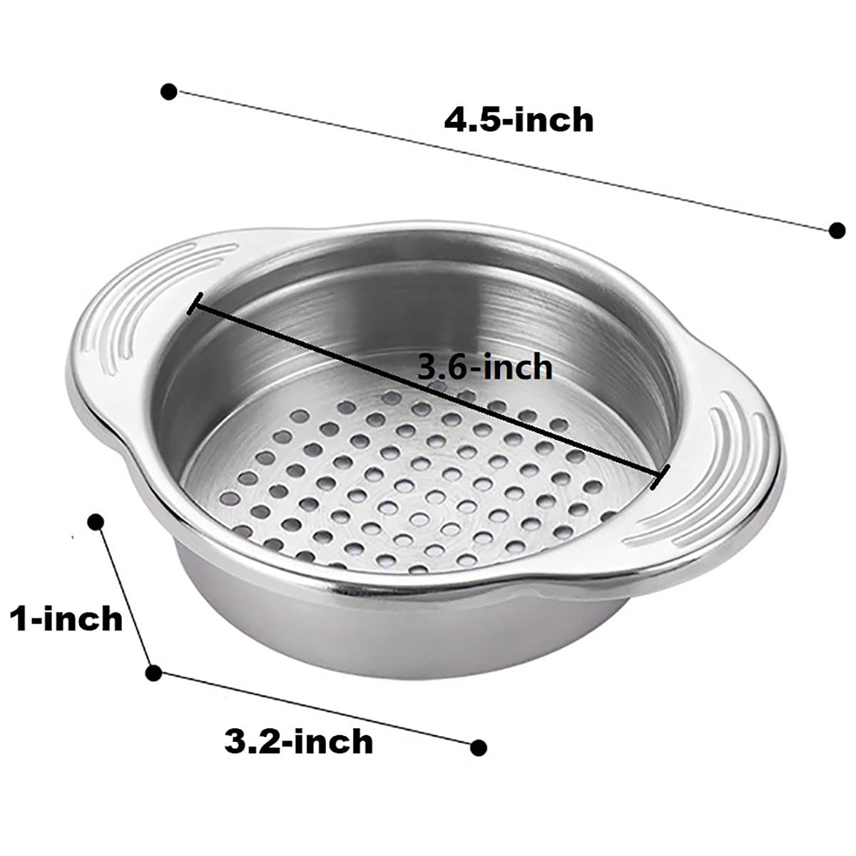 Dadamong 3-Pack Tuna Can Strainer, Stainless Steel Sieve Tuna Strainer Press Can Oil Squeezer Canning Colander For Regular-Size