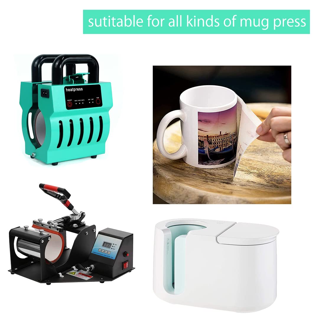 Signzworld Sublimation Mugs, Sublimation Mugs Blank 11Oz For Vinyl, Sublimation Coffee Mugs Ceramic Coffee Mug With Large Handle