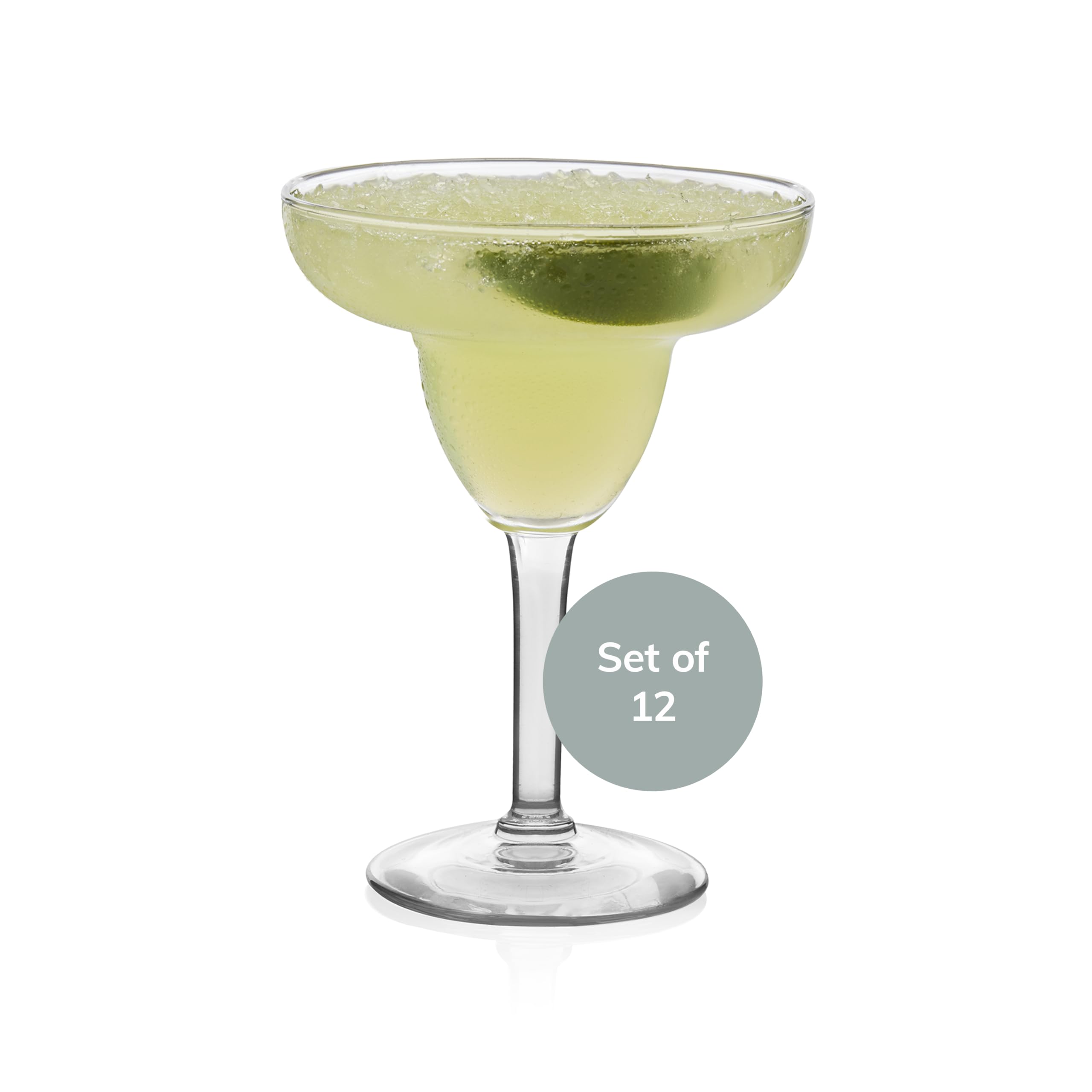 Libbey Margarita Glasses Set Of 12, Durable Large Margarita Glass, 9 Oz Dishwasher Safe Stemmed Drinking Glasses Gift For Weddin