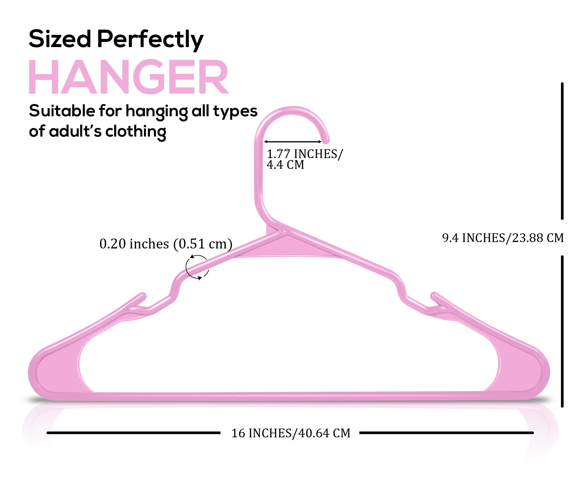 Utopia Home Plastic Hangers 30 Pack - Perfect Space Saving Clothes Hanger - Durable and Strong - Perfect Closet Organizers with
