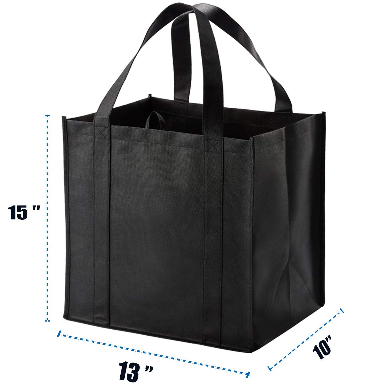 Nerub Set Of 10 Reusable Grocery Bags Heavy Duty Shopping Bags Large Grocery Totes With Reinforced Bottom Super Sturdy Handles,