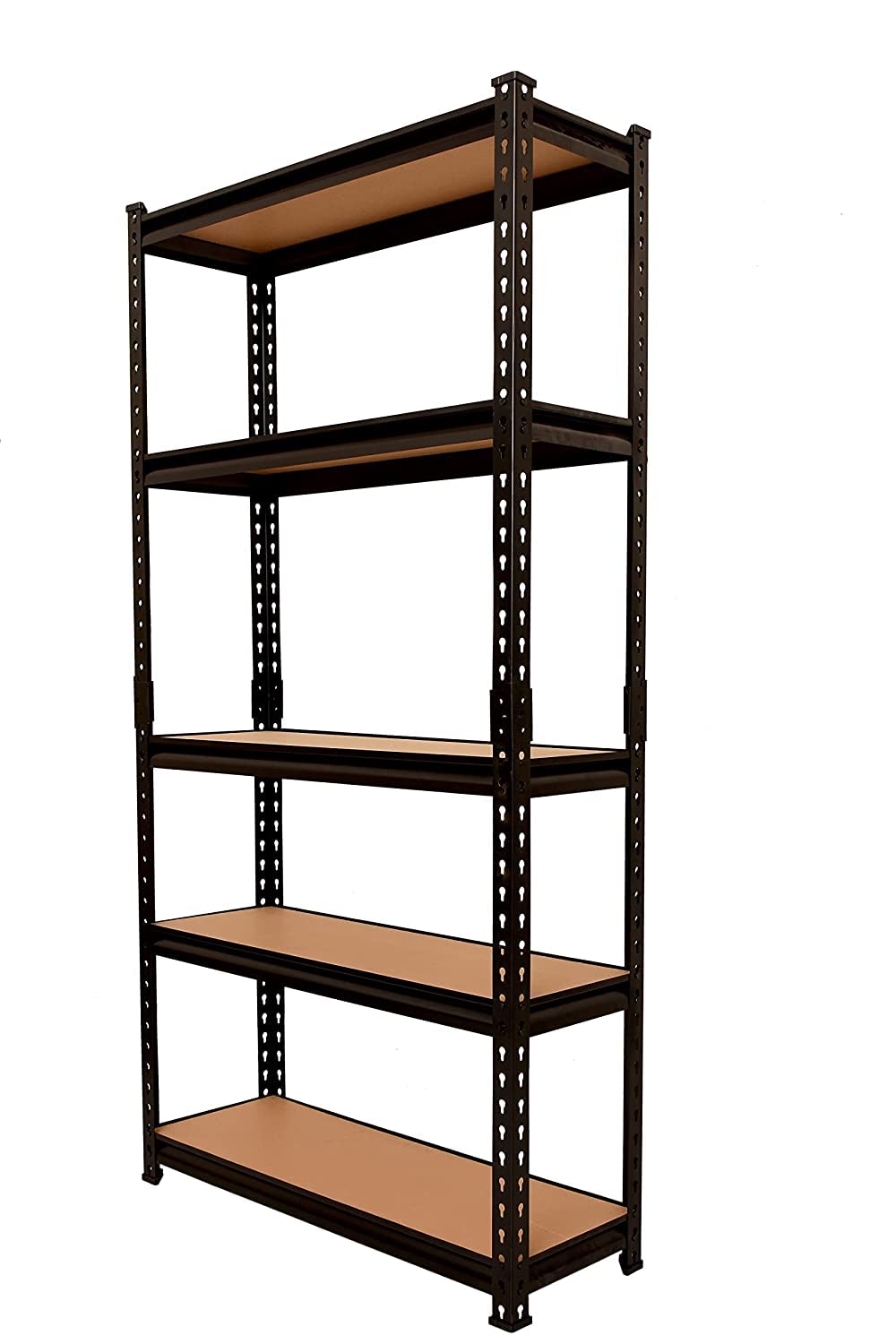Navrang 72 * 36 * 15 Inches 5 Shelves Iron Matte Finish Adjustable Shelving Unit Storage Utility Display Rack Steel Boltless Riv