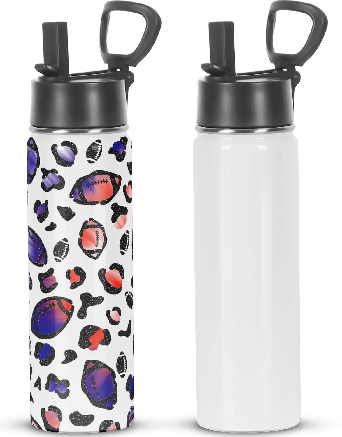 Draheri Sublimation Sports Water Bottle Blanks, 22 Oz Sublimation Tumblers, Double Wall Stainless Steel Sports Water Bottle Flas