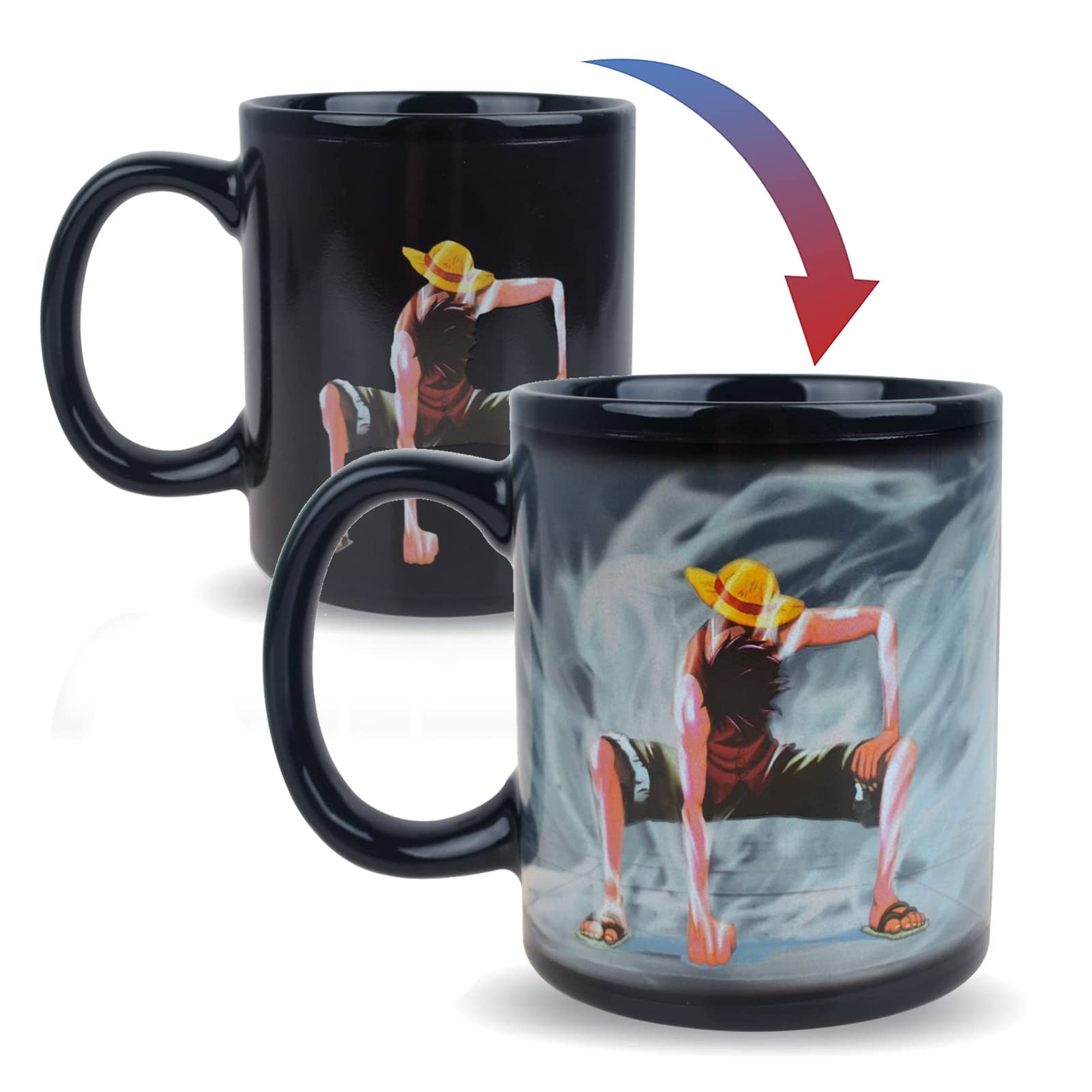 Beneu Color Changing Coffee Mug Heat-Sensitive Reactive Ceramic Cup Magic Funny Anime Mugs Christmas Gifts