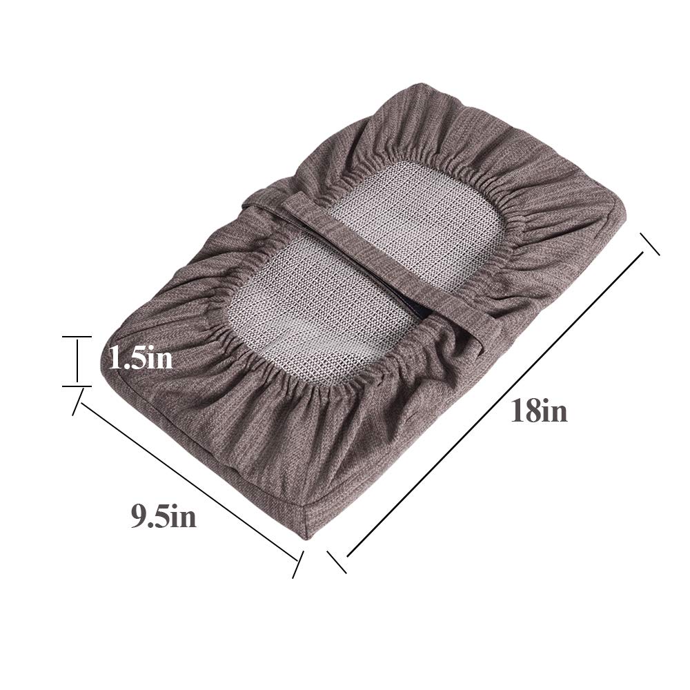 Baibu Saddle Stool Cushions, Super Soft Bar Stool Cushion Saddle Stool Seat Cushions With Ties - One Pad Only (Khaki, 18X9.5X1.5