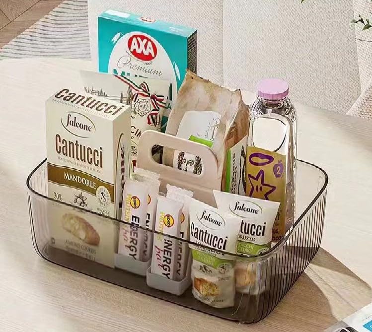 Ultreos Storage Bins, Food Storage Bins With Handles, Stackable Pet Organizer Baskets For Refrigerator, Cabinet, Kitchen, Counte