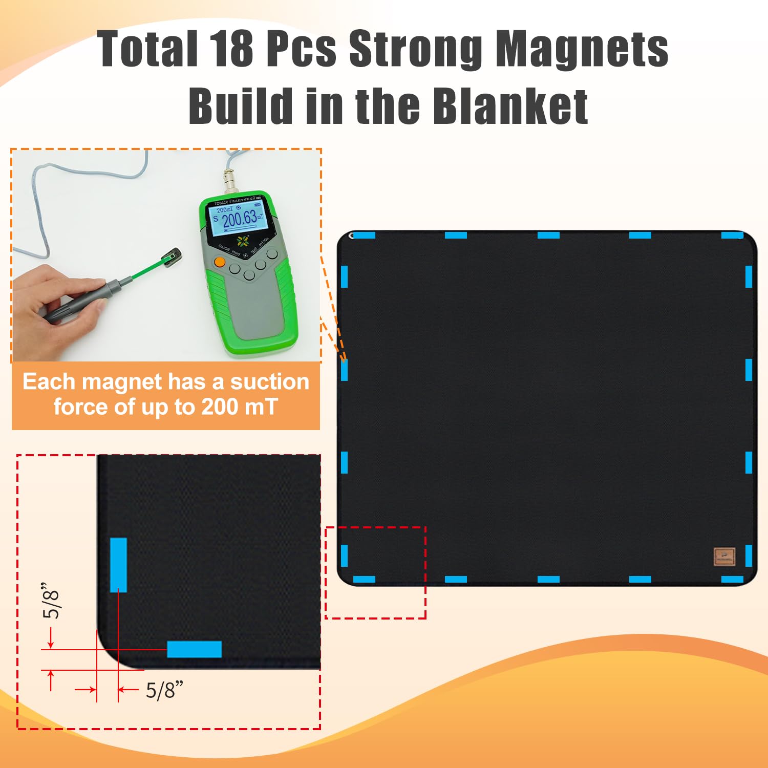 Protalwell Magnet Fireplace Cover - Fireproof Draft Blocker, 38"x31", Black, Model ER001