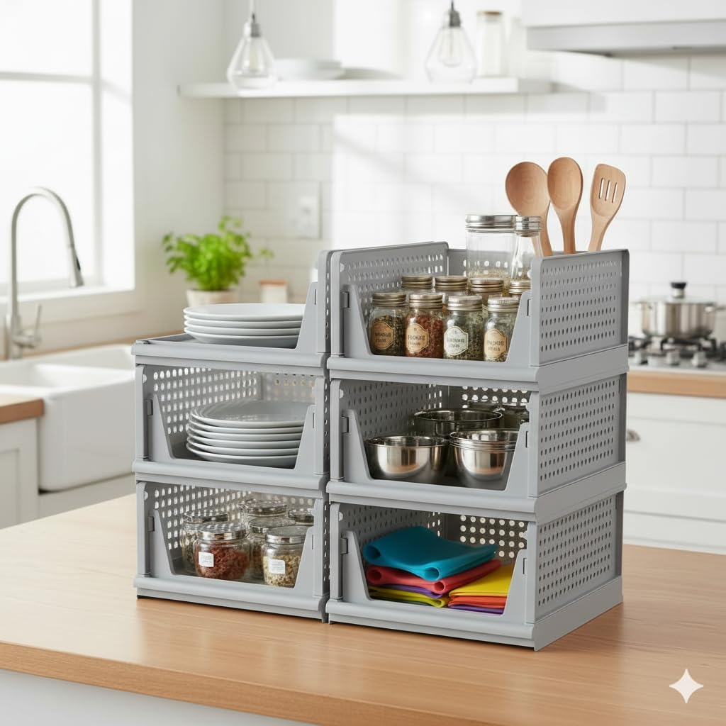 Urban Luxy Storage Organizer | Wardrobe Organizer For Clothes | Cupboard Organizer | Foldable Shirt Stacker Box | Cloth Box For 