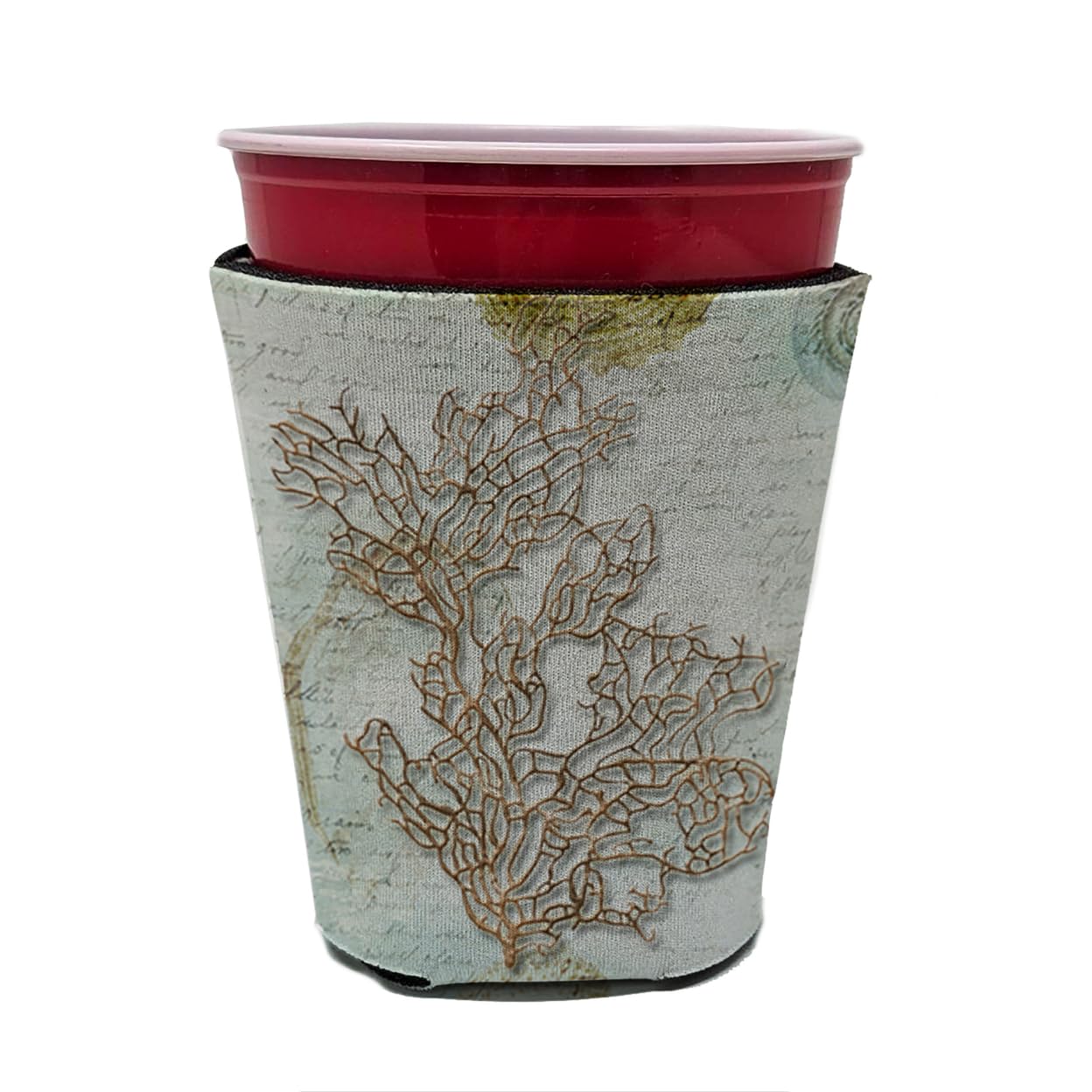 Coral  Red Solo Cup Beverage Insulator Hugger