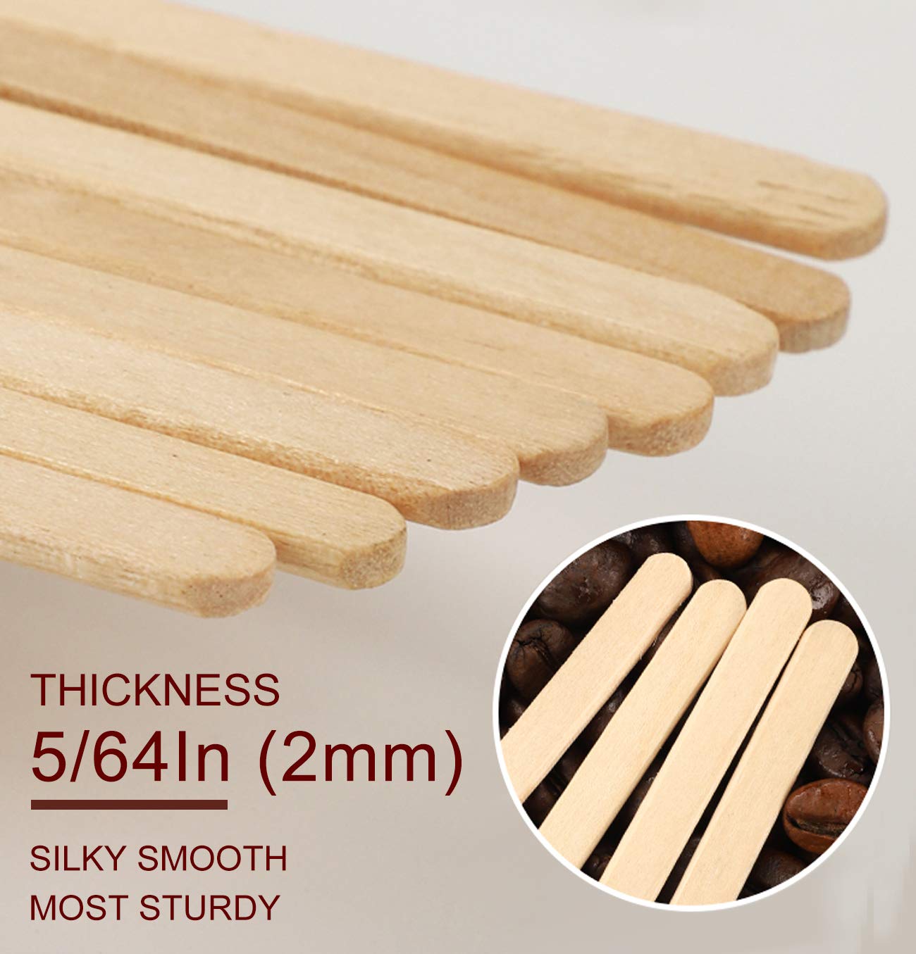 500 Pcs 7.5 Inch Paper Wrapped Coffee Stirrers  Individually Wrapped Coffee Stirrers  Wrapped Stir Sticks Disposable Wood Coffee Sticks for Coffee  Tea Gifts