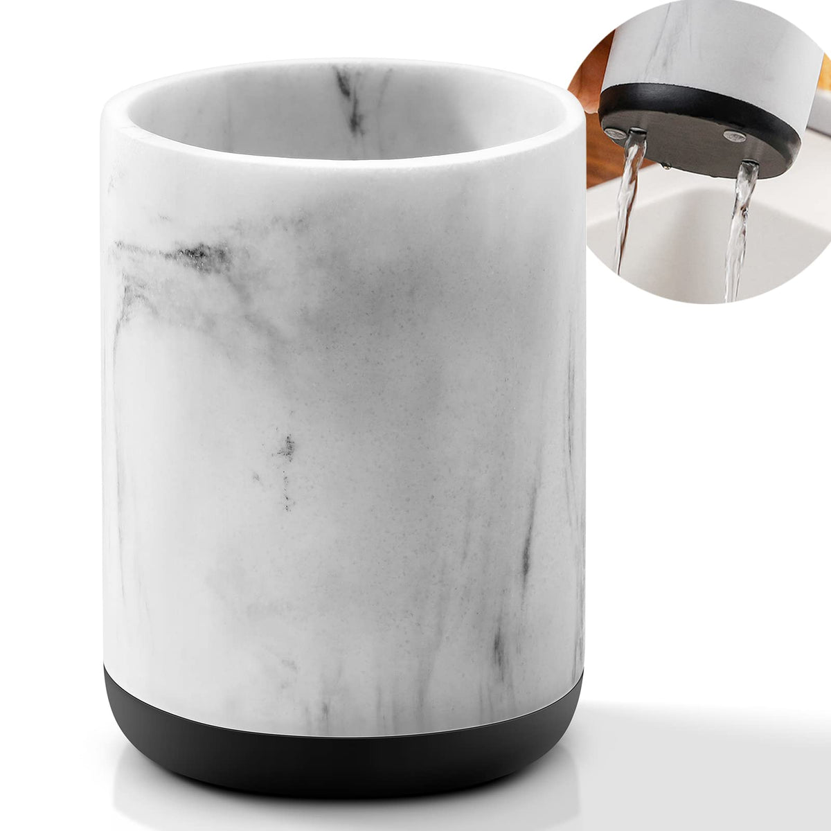 Vitviti Toothbrush Holders For Bathrooms, Toothpaste Tooth Brushing Holder, Bathroom Organizer Countertop For Vanity/Makeup Brus