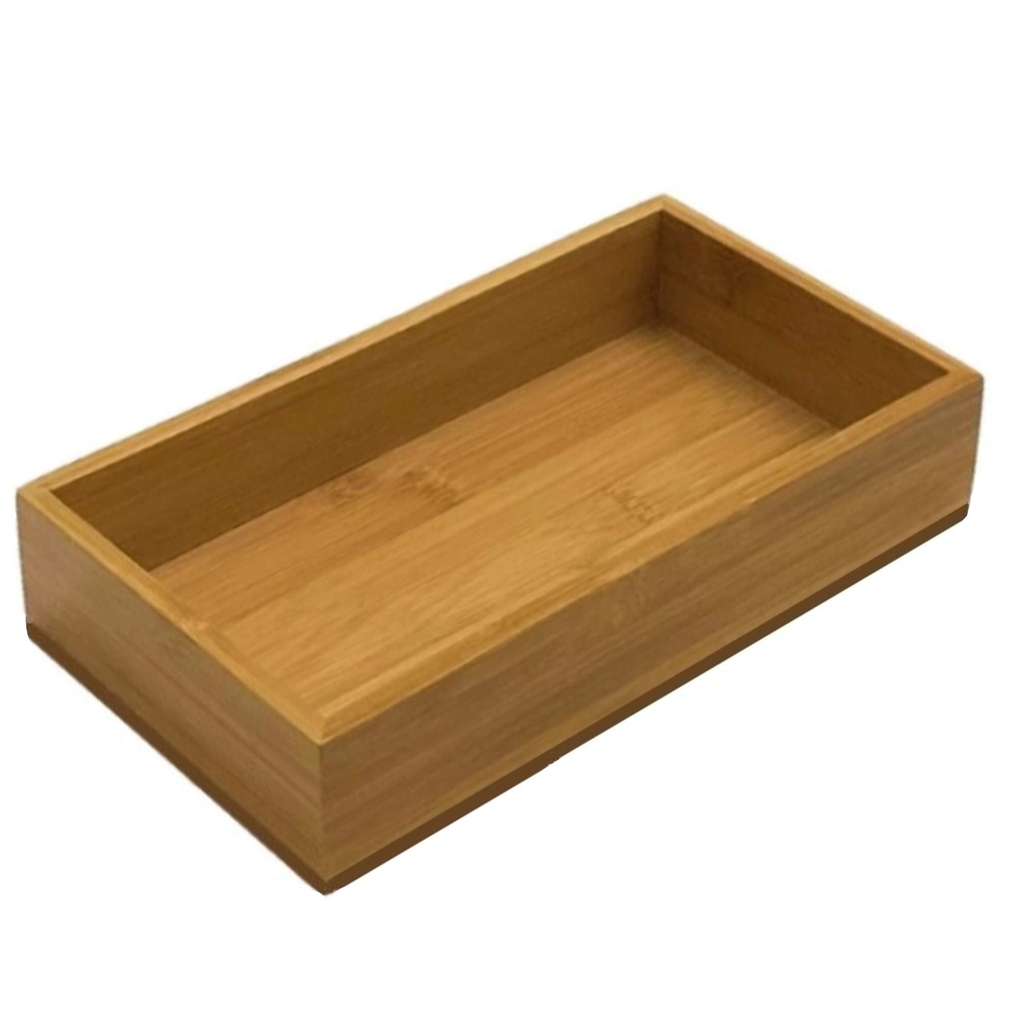 Bamboo Guest Towel Holder (9.75''X 5.50''X 2'') - Bathroom Napkin Tray - Multipurpose Organizer Box - For Guest Bathroom, Desk,