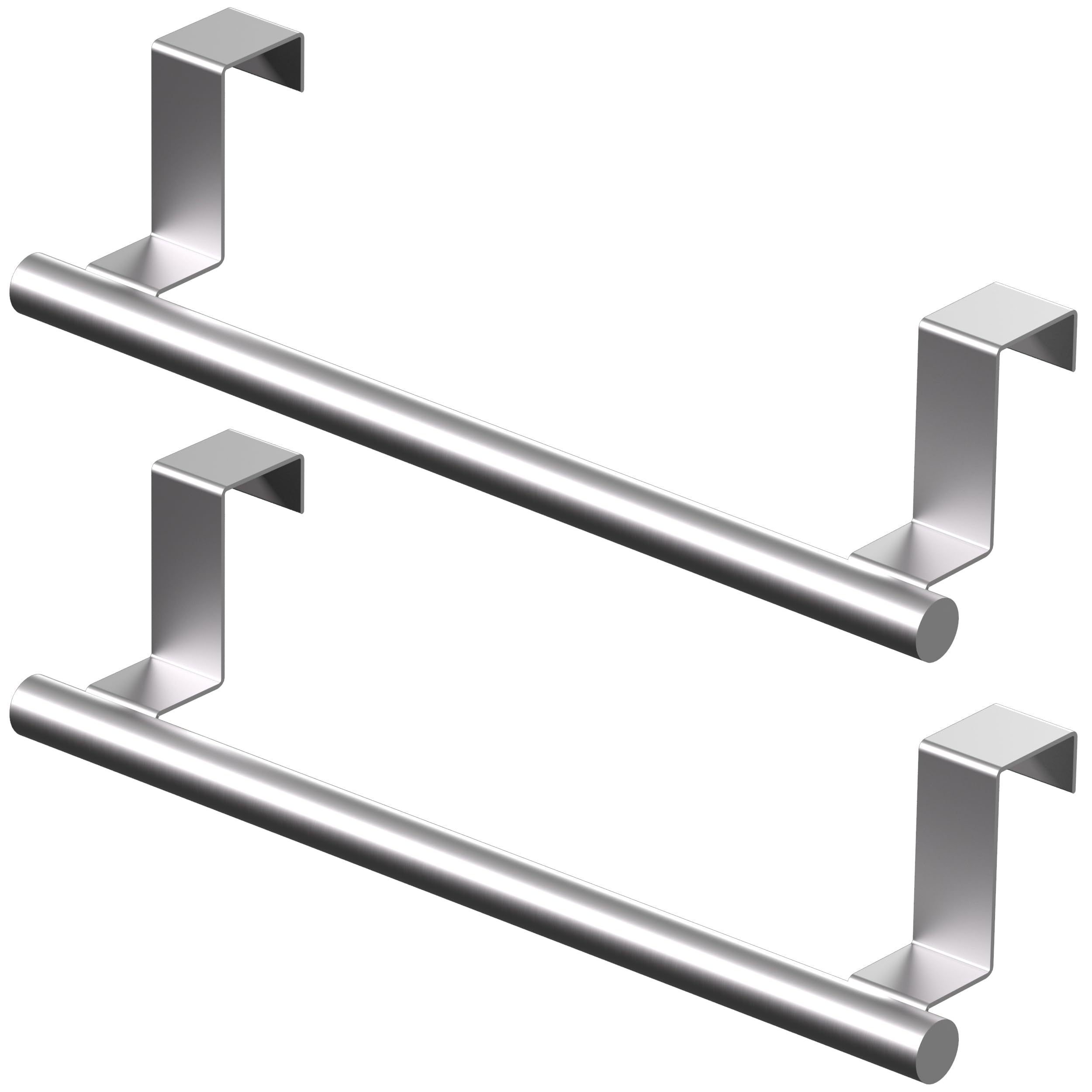 Qflushor Over Cabinet Towel Bar 9'', Kitchen Towel Rack Over Cabinet Door, Stainless Steel Cabinet Door Towel Holder, Dish Towel