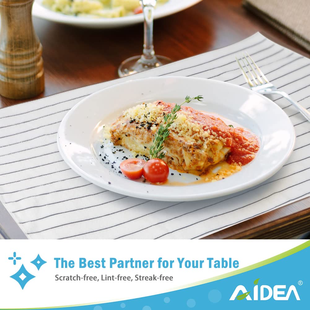 Aidea Kitchen Towels-8Pk, Super Soft And Absorbent Drying Towels For Dishes, Microfiber Cleaning Cloth Multi-Purpose Dish Towels