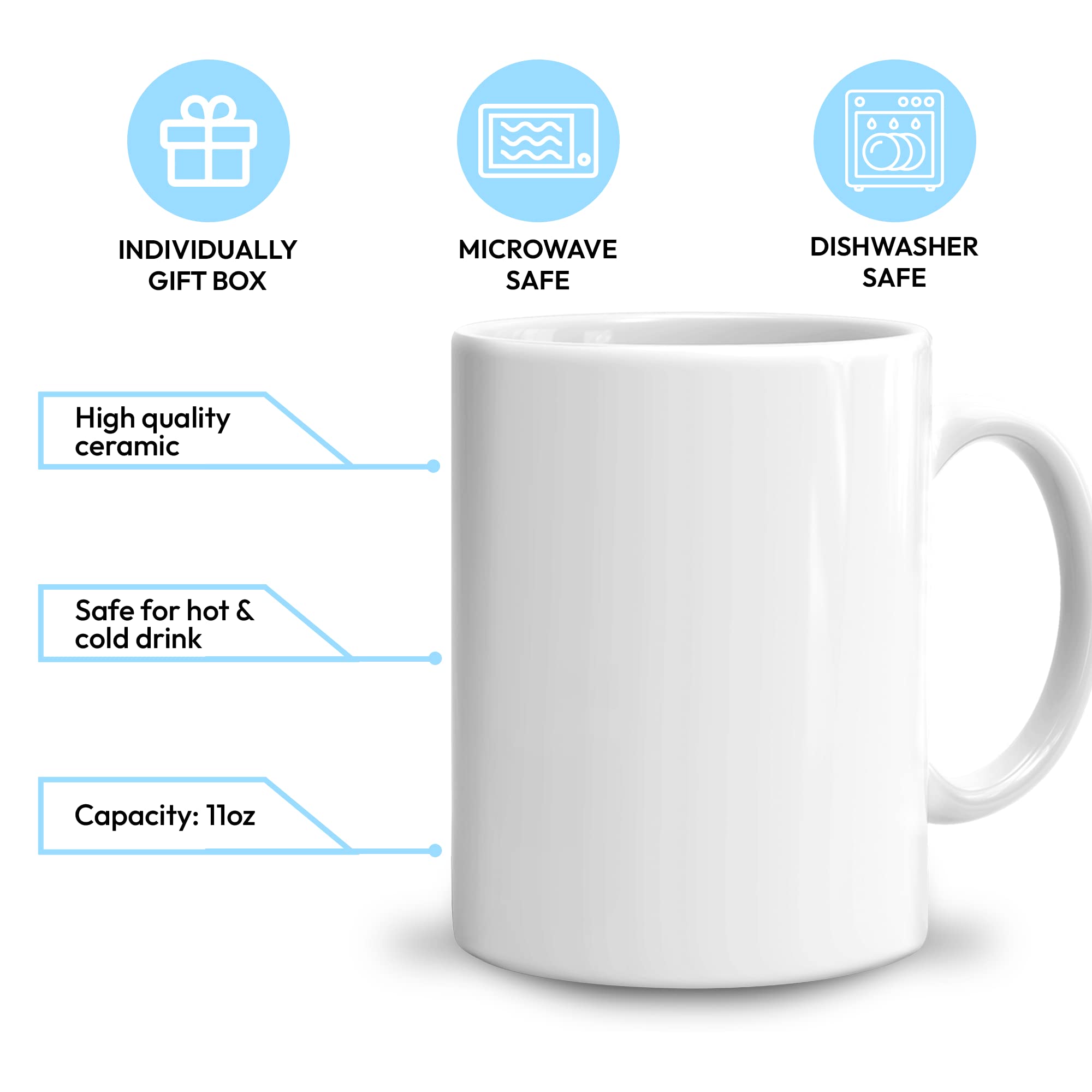 Hyturtle Sunflower Mama Bear Nutrition Facts 11oz White Coffee Mug, Gifts For Women love bear Stepmom From Daughters, Sons On Bi