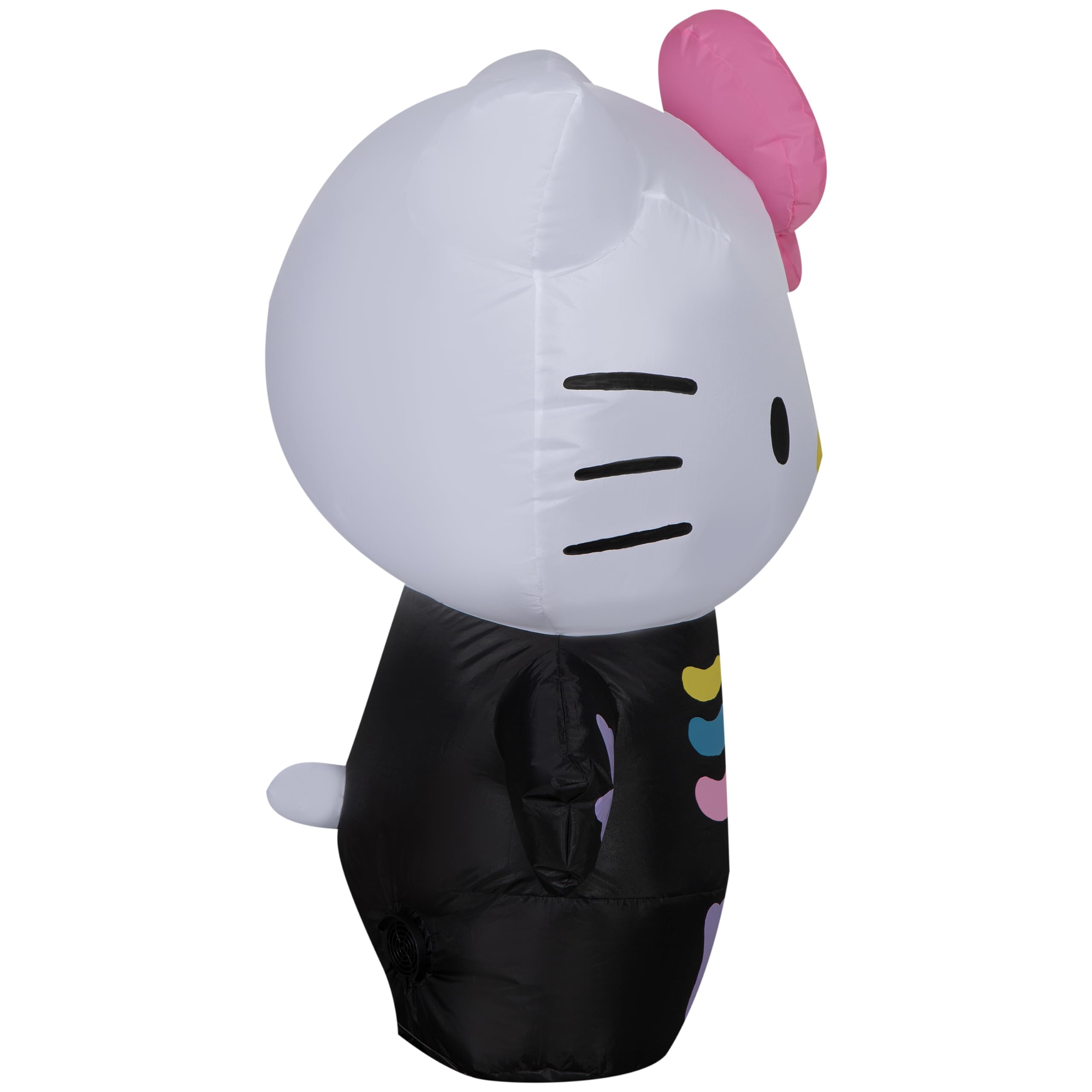 Gemmy Airblown Inflatable Hello Kitty Neon Skeleton, 3 ft Tall, Multi