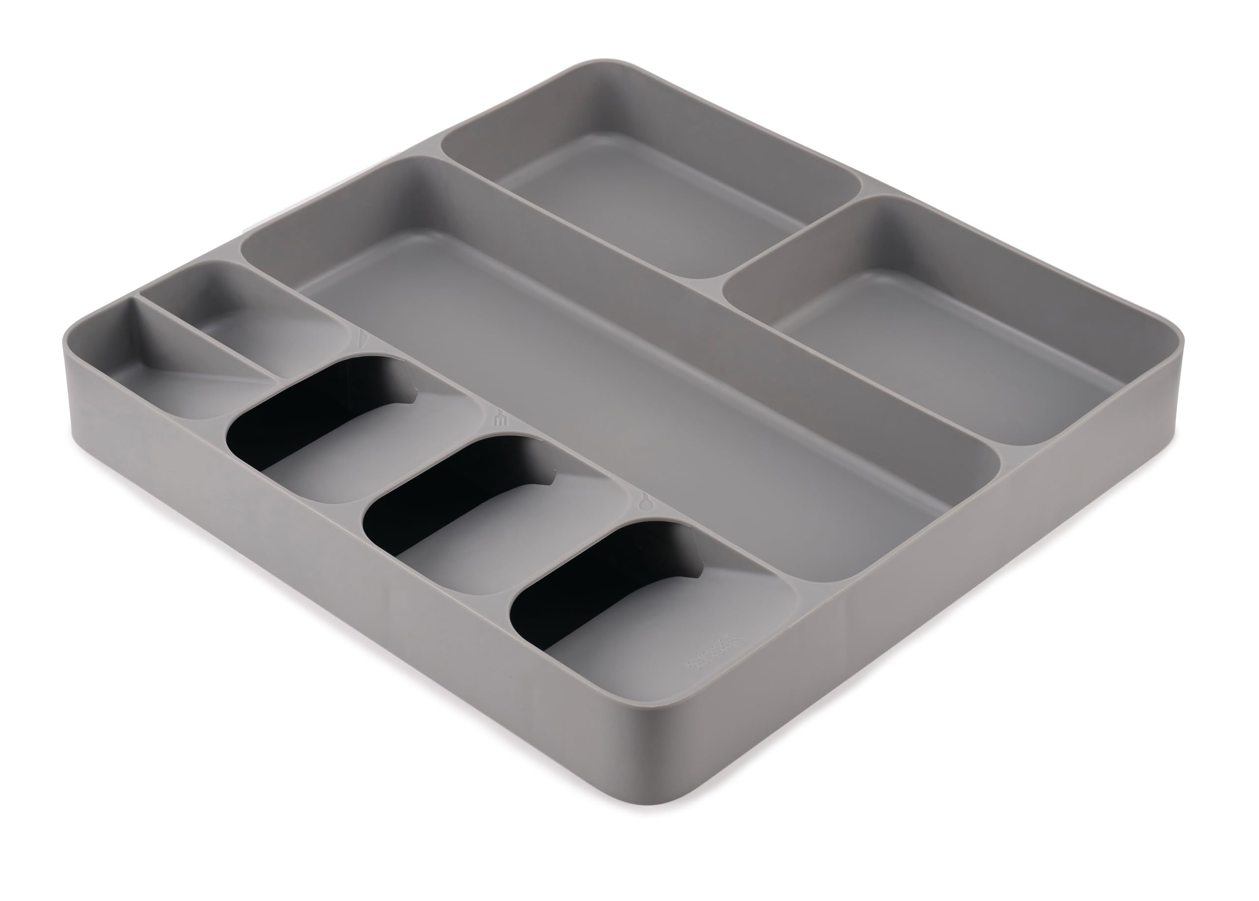 Joseph Joseph DrawerStore Kitchen Drawer Organizer Tray for Silverware Cutlery Utensils and Gadgets  Gray  15.6 x 15.1 x 2.1 Inches