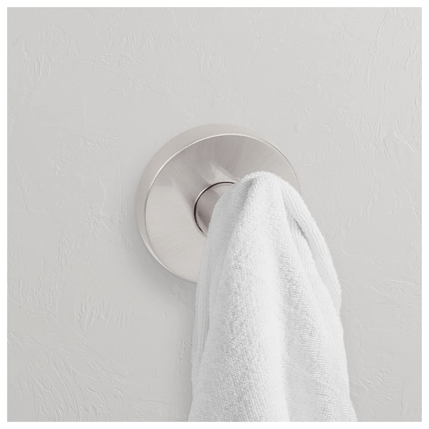 Nuk3Y Luna Modern Round 4 Piece Bathroom Hardware Towel Bar Accessory Set (24'' Set, Satin Nickel)