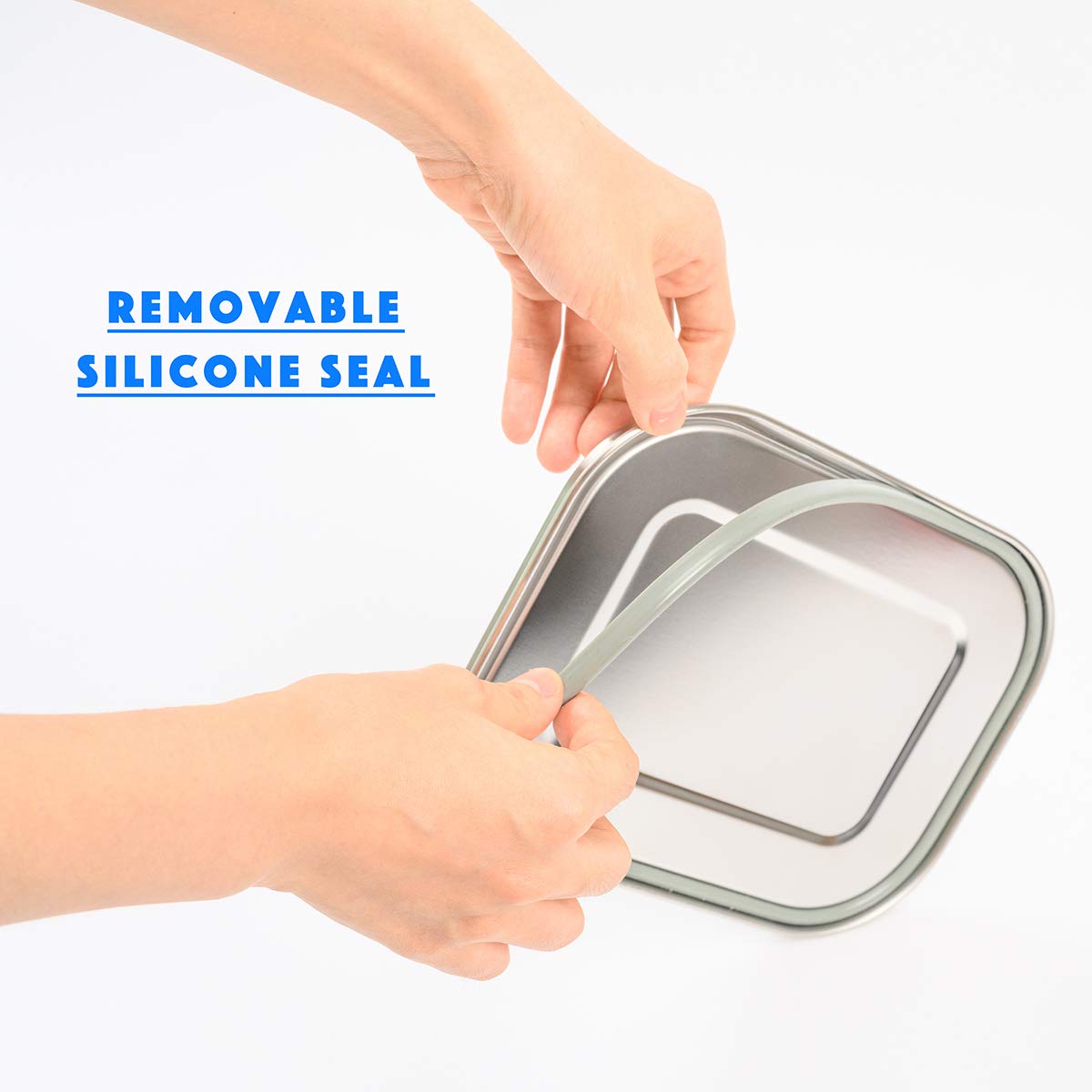 Stainless Steel Bento Box Lunch Containers For Adults Leakproof 3 Compartment Metal Bento Lunch Box Food Container For Over 5 Ye