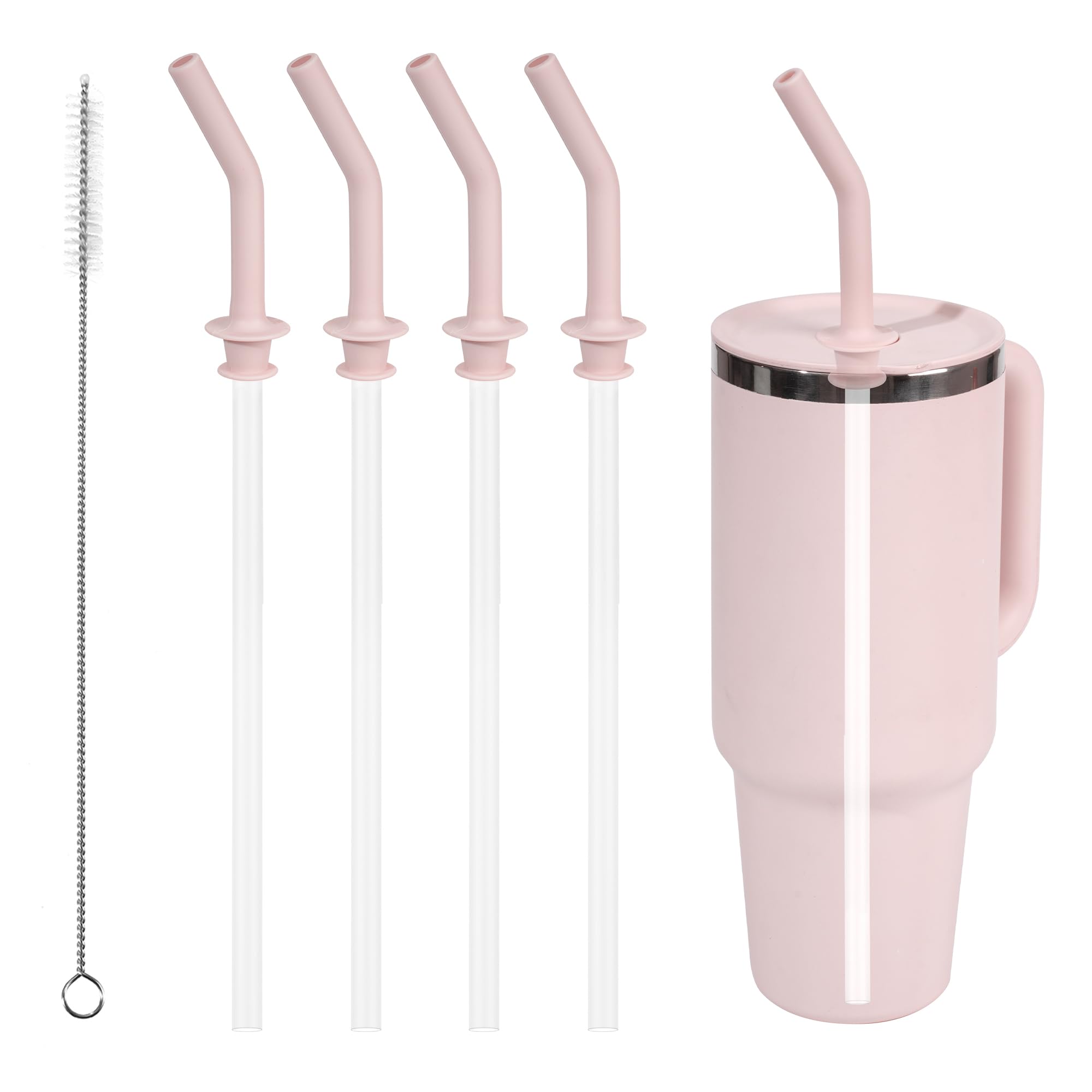 Miracredo 4 PCS Press In Straw fit Hydroflask, Tumbler Accessories for Hydro Flask Tumbler, Straws Replacement Fit 40 oz tumbler